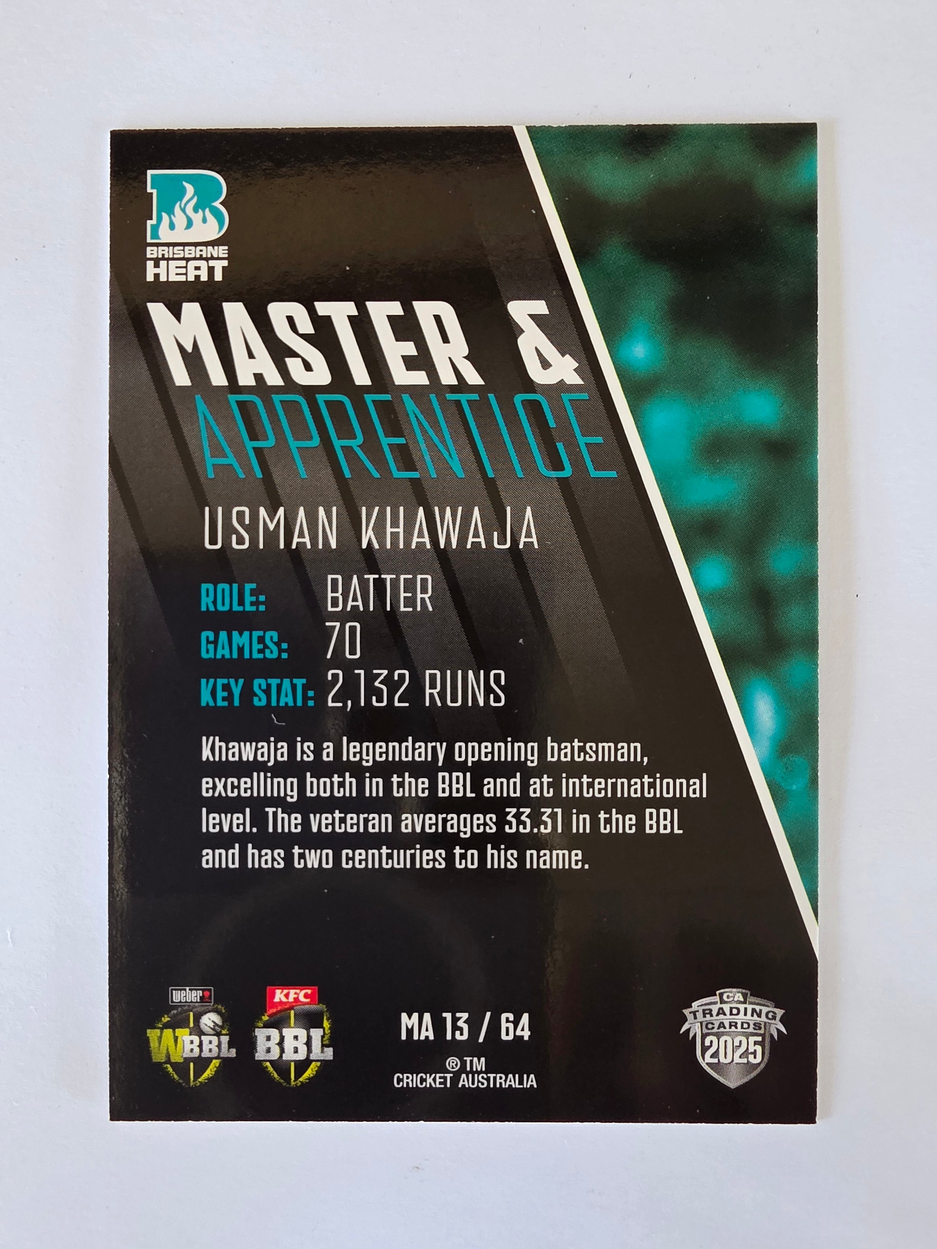 2025/26 Cricket Traders | Master & Apprentice | #MA13 | Usman Khawaja | Heat