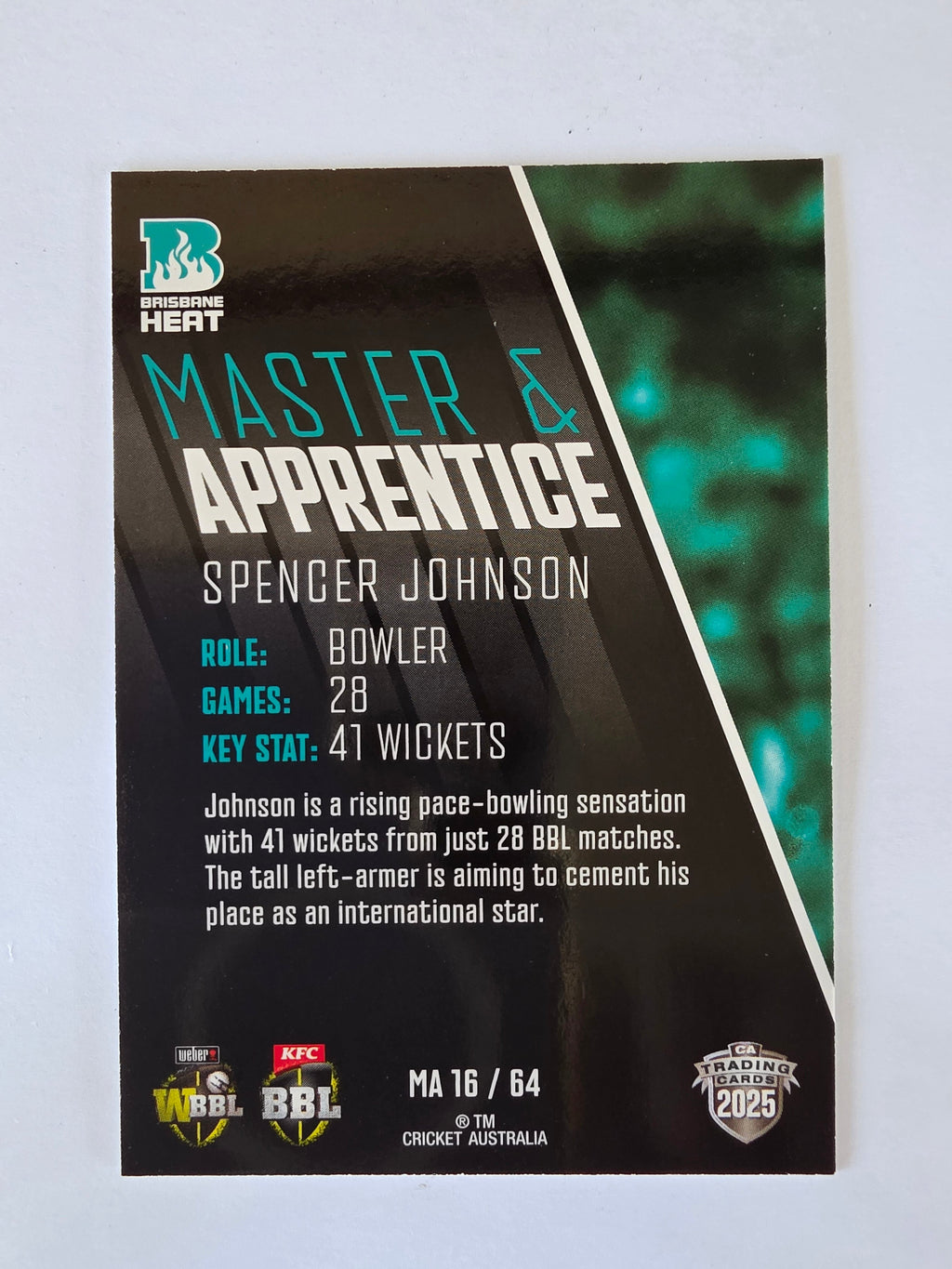 2025/26 Cricket Traders | Master & Apprentice | #MA16 | Spencer Johnson | Heat