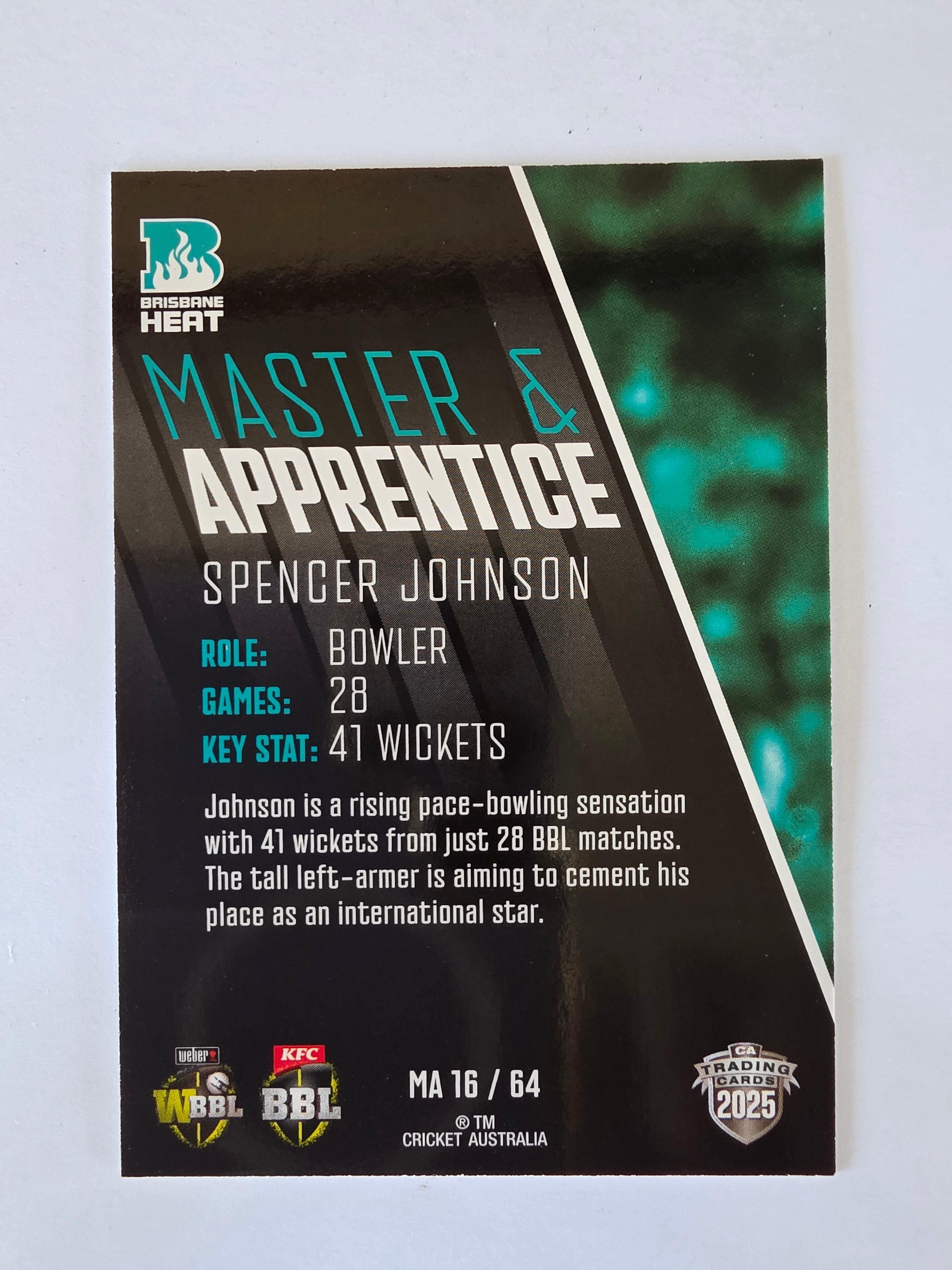 2025/26 Cricket Traders | Master & Apprentice | #MA16 | Spencer Johnson | Heat