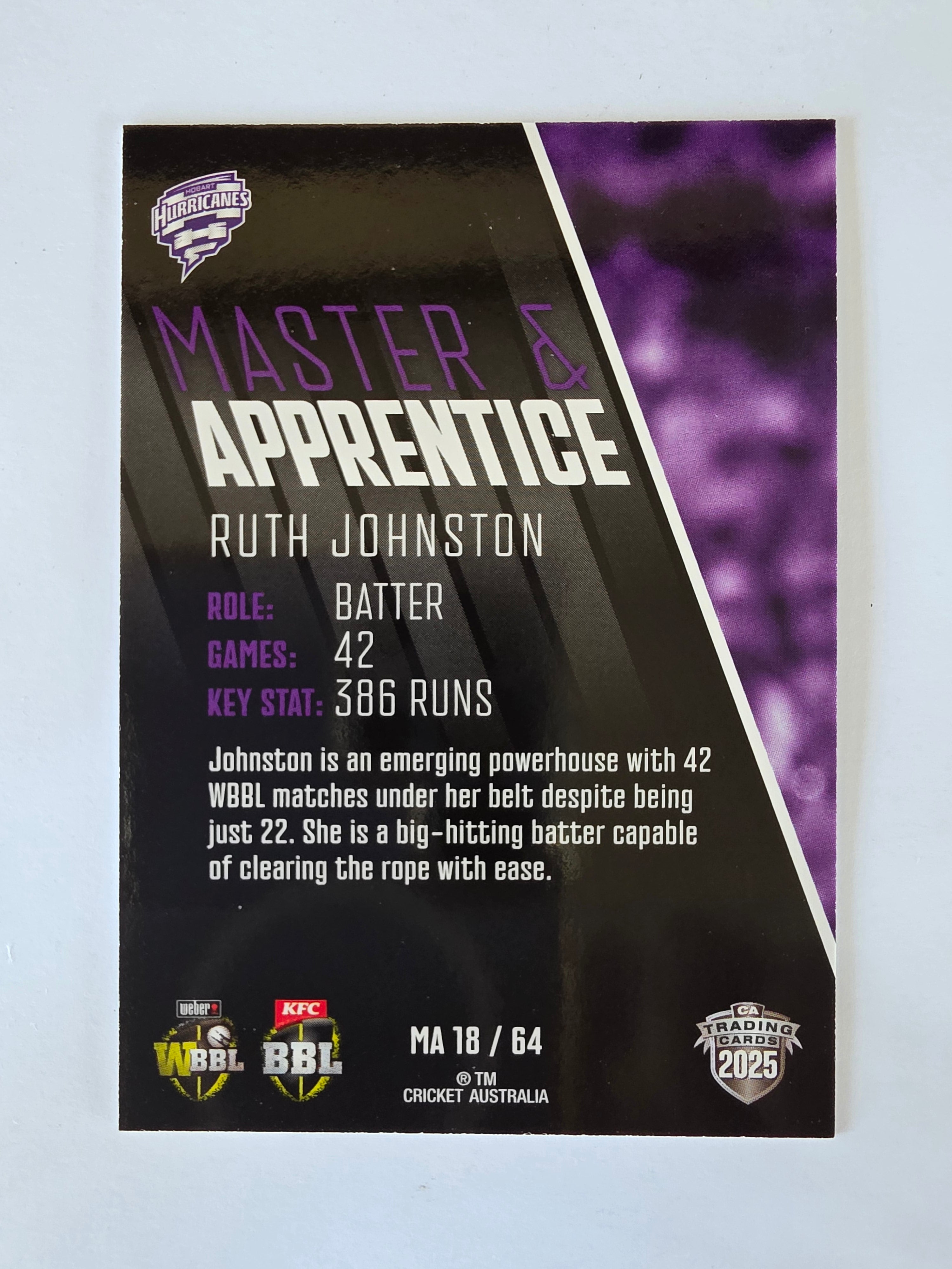 2025/26 Cricket Traders | Master & Apprentice | #MA18 | Ruth Johnston