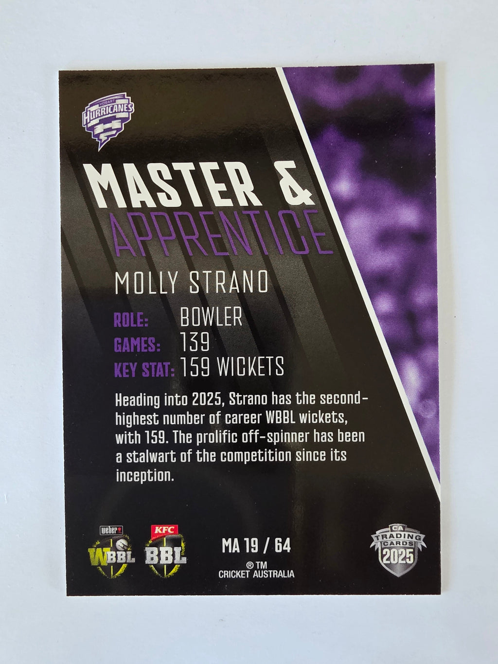 2025/26 Cricket Traders | Master & Apprentice | #MA19 | Molly Strano | Hurricane