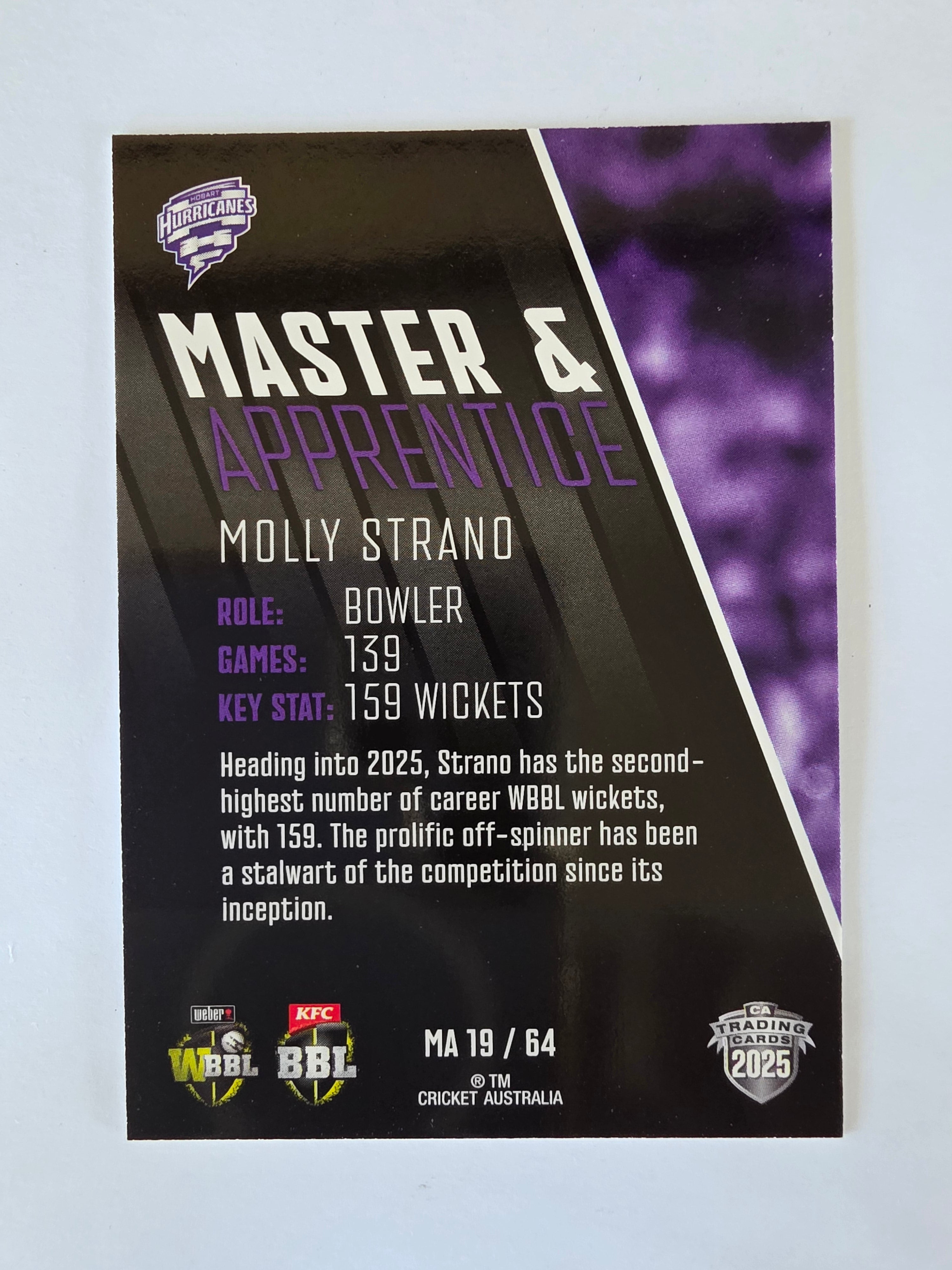 2025/26 Cricket Traders | Master & Apprentice | #MA19 | Molly Strano | Hurricane