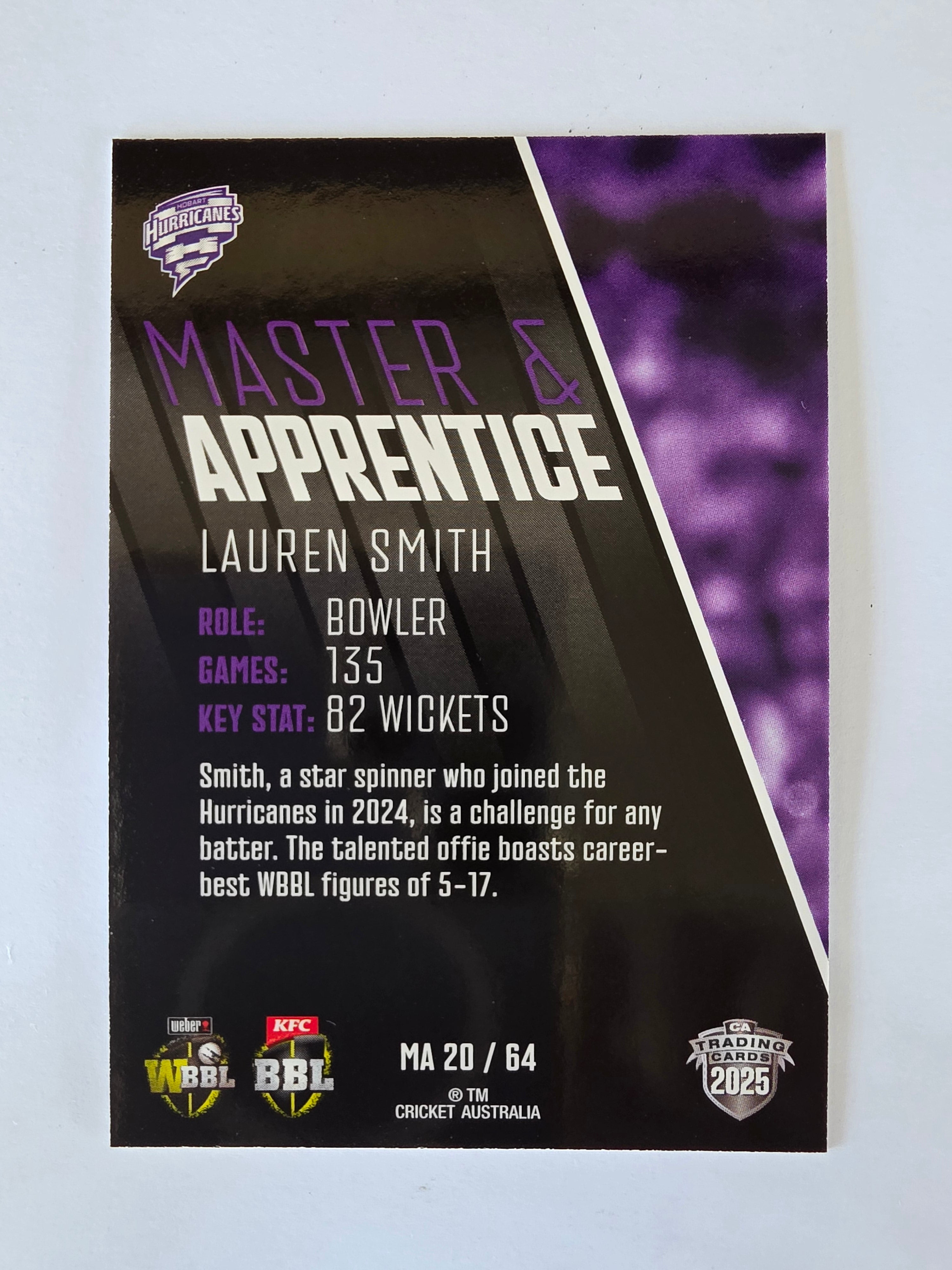 2025/26 Cricket Traders | Master & Apprentice | #MA20 | Lauren Smith | Hurricane