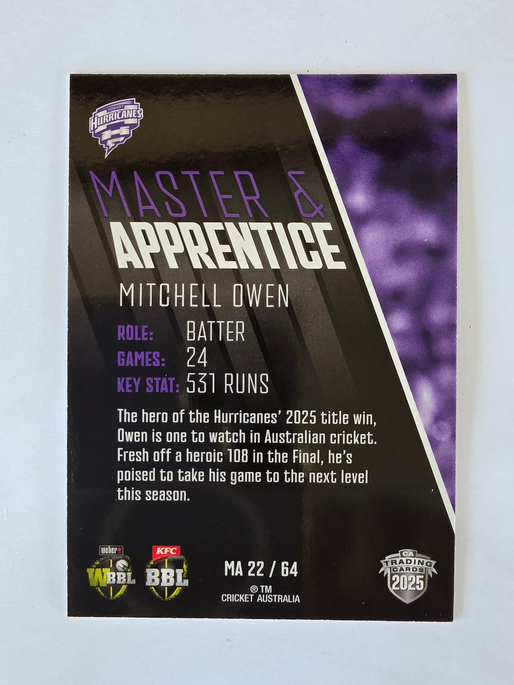 2025/26 Cricket Traders | Master & Apprentice | #MA22 | Mitchell Owen