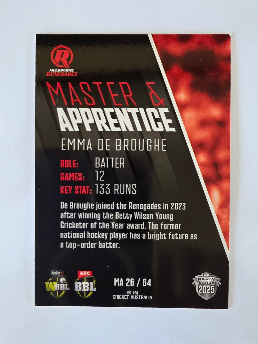2025/26 Cricket Traders | Master & Apprentice | #MA26 | Emma De Broughe