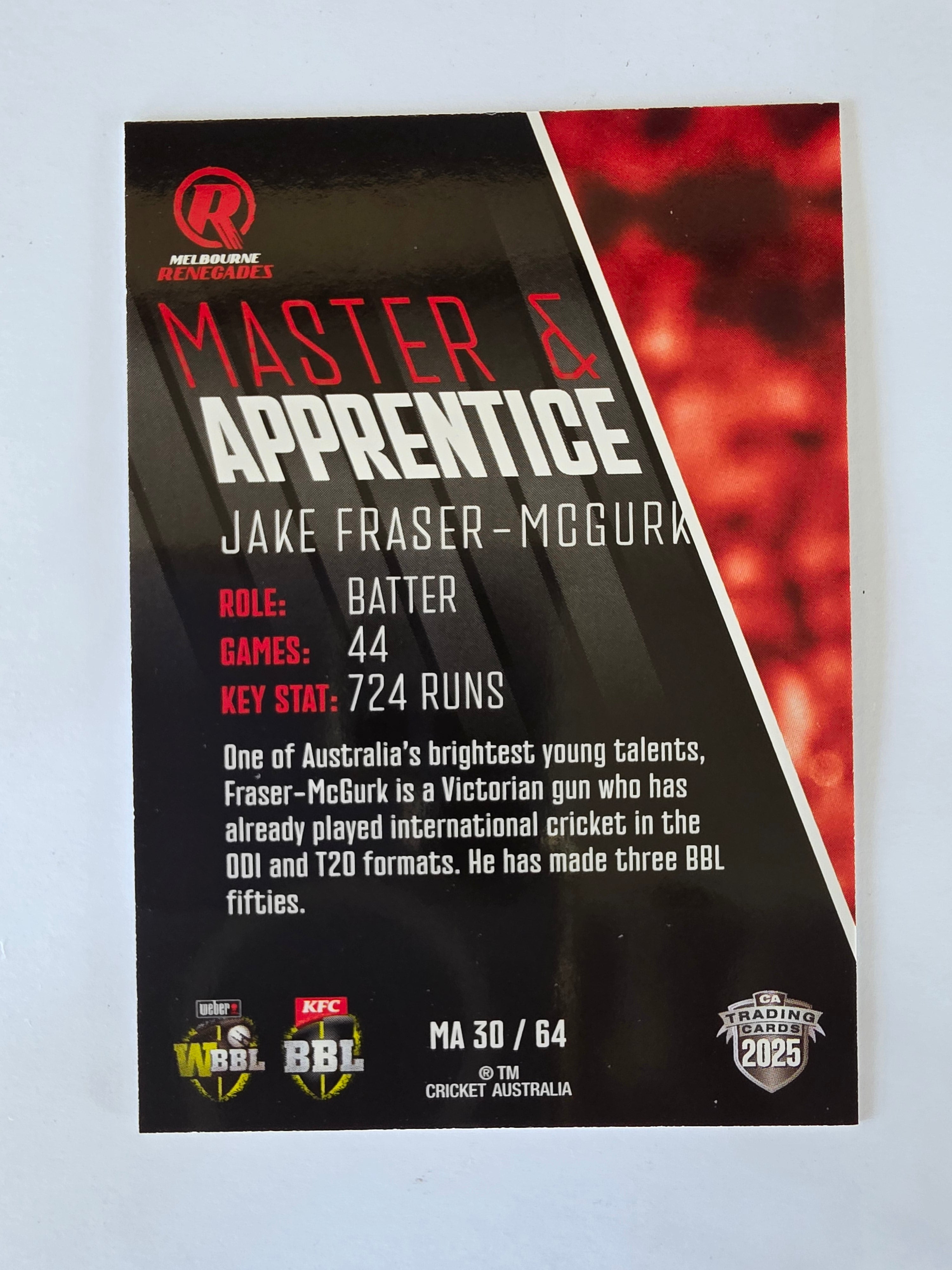 2025/26 Cricket Traders | Master & Apprentice | #MA30 | Jake Fraser-McGurk