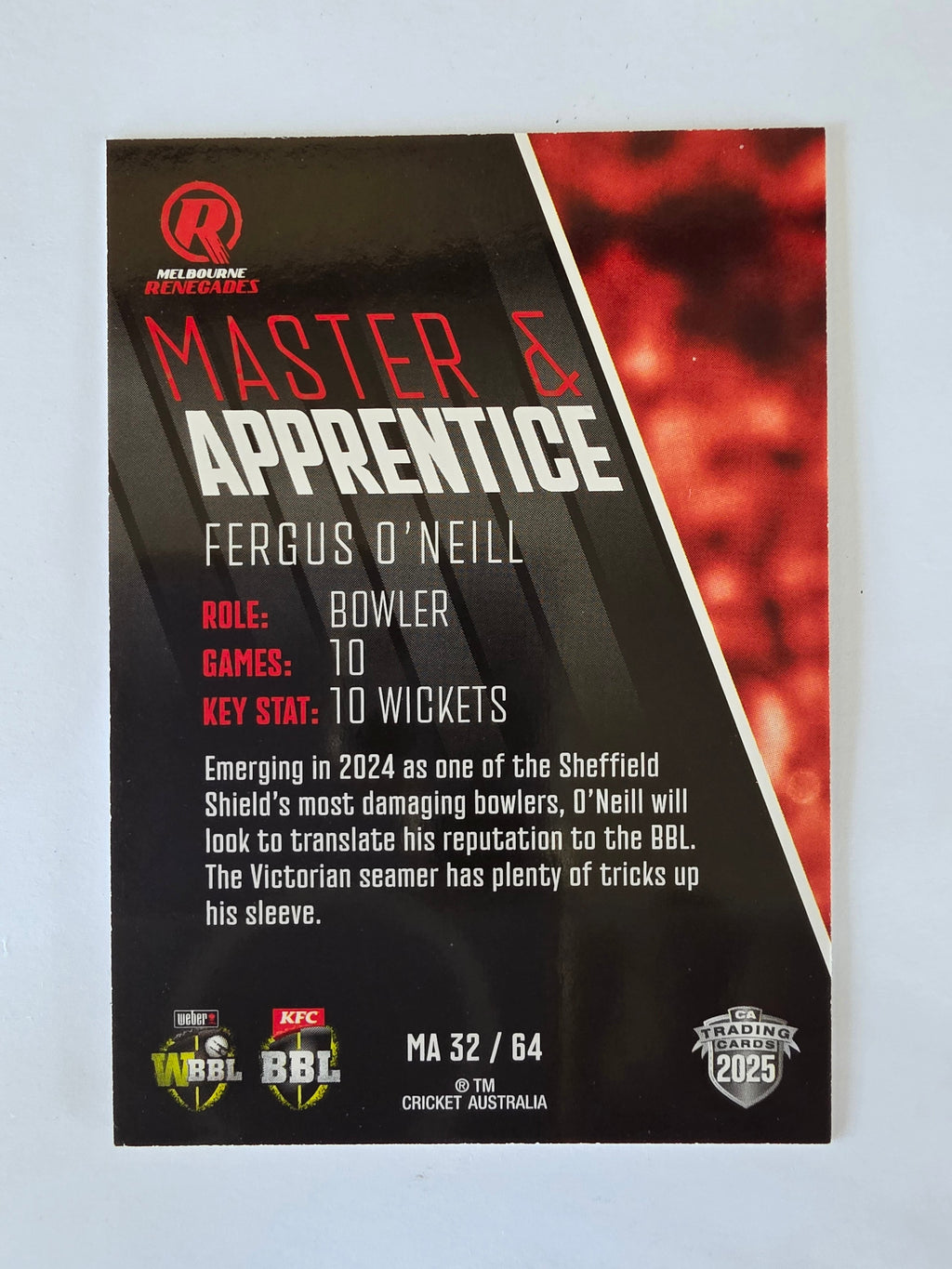 2025/26 Cricket Traders | Master & Apprentice | #MA32 | Fergus O'Neill