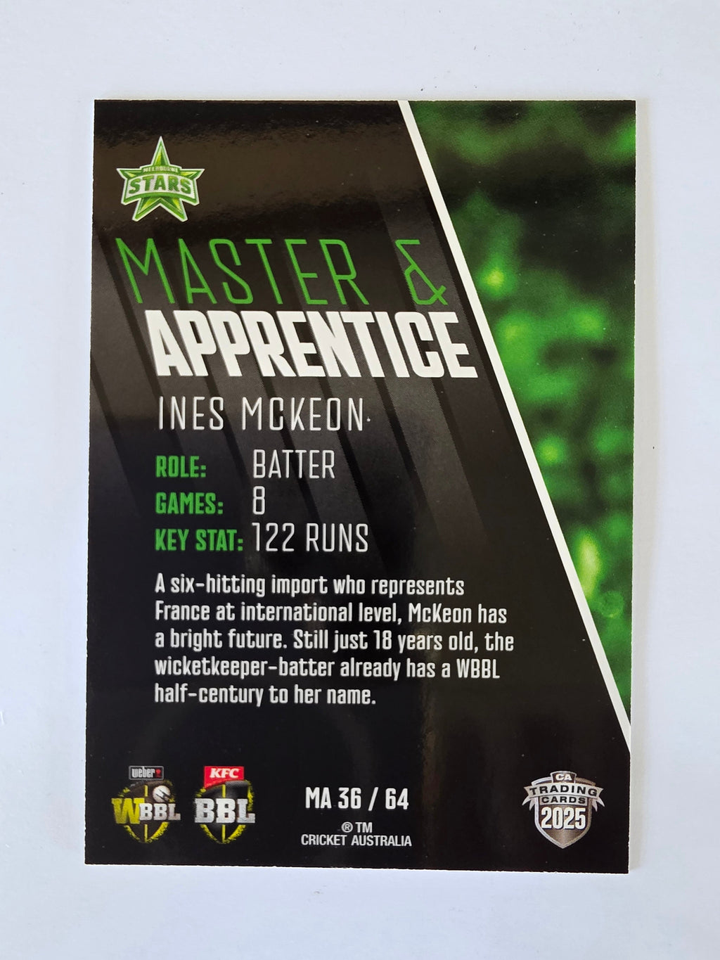 2025/26 Cricket Traders | Master & Apprentice | #MA36 | Ines McKeon | Stars