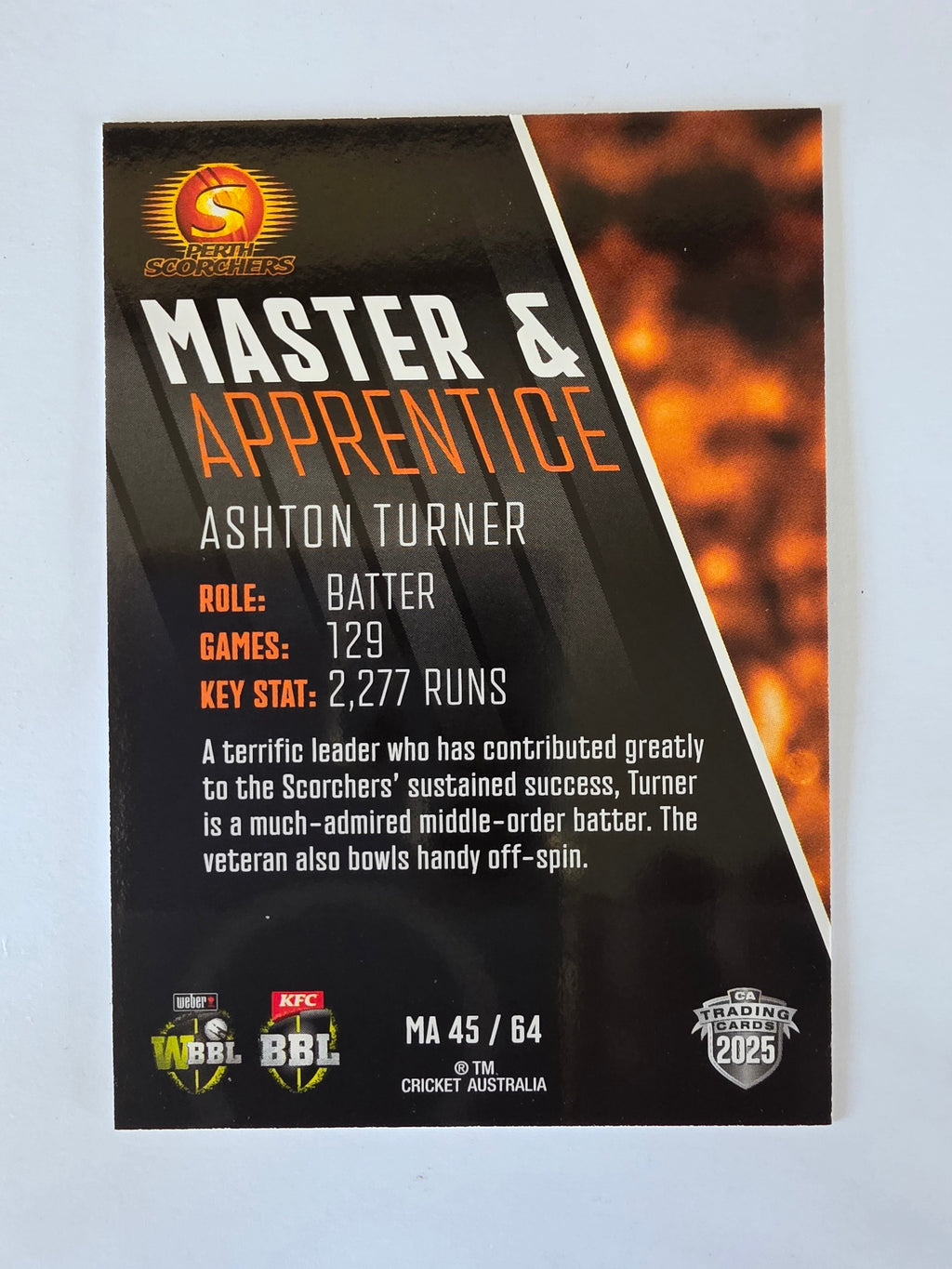 2025/26 Cricket Traders | Master & Apprentice | #MA45 | Ashton Turner | Scorcher