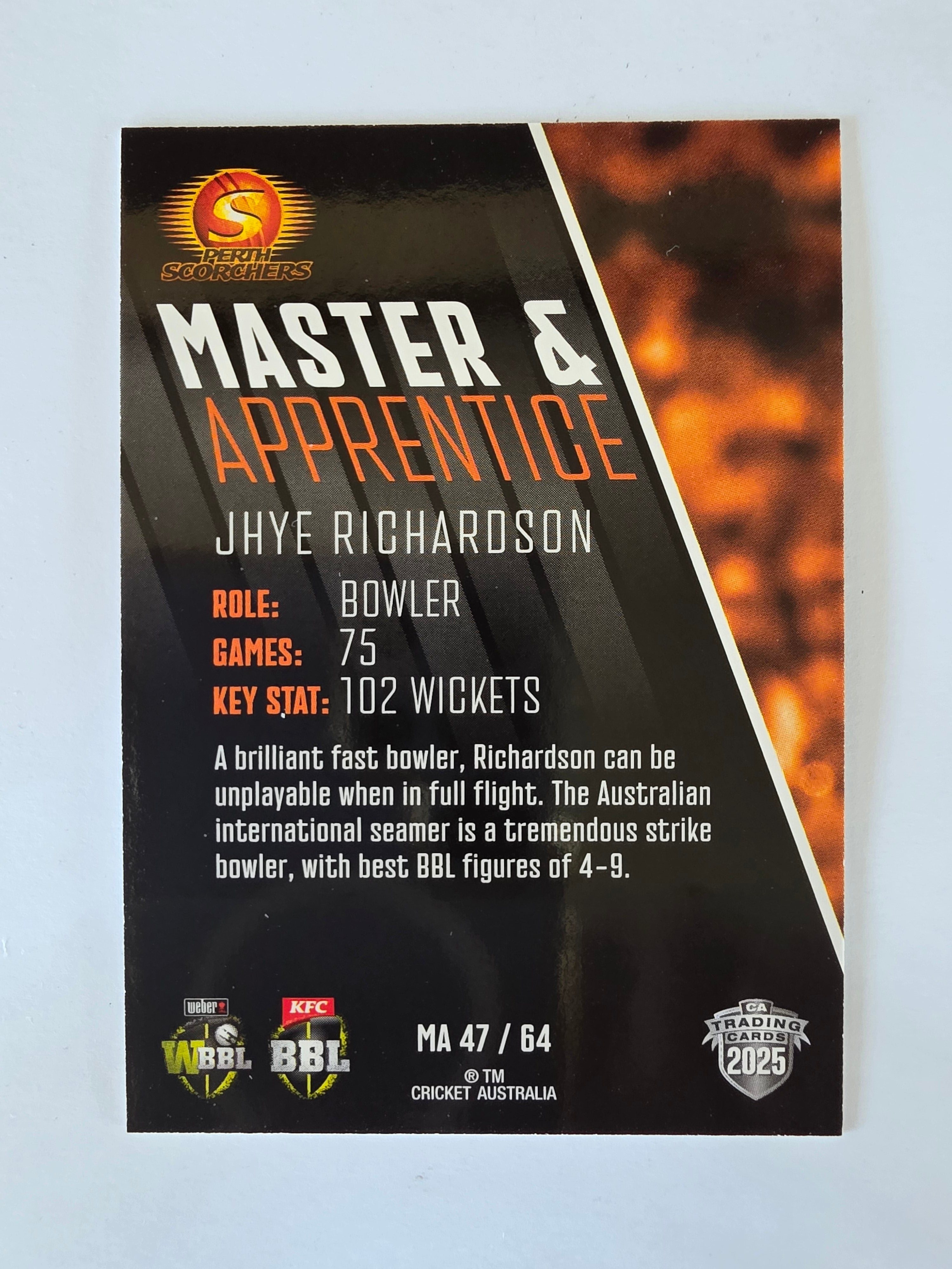 2025/26 Cricket Traders | Master & Apprentice | #MA47 | Jhye Richardson