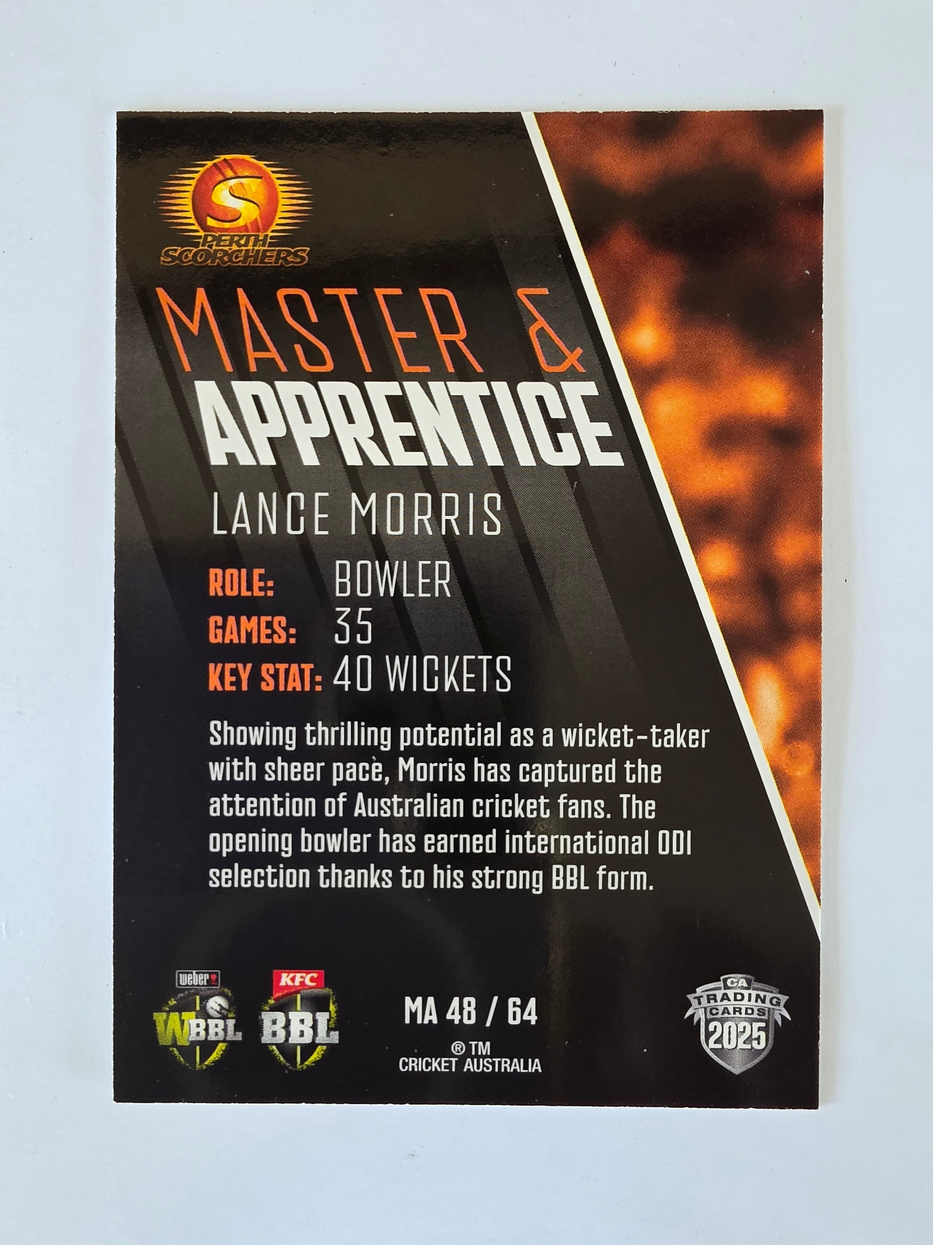 2025/26 Cricket Traders | Master & Apprentice | #MA48 | Lance Morris | Scorchers