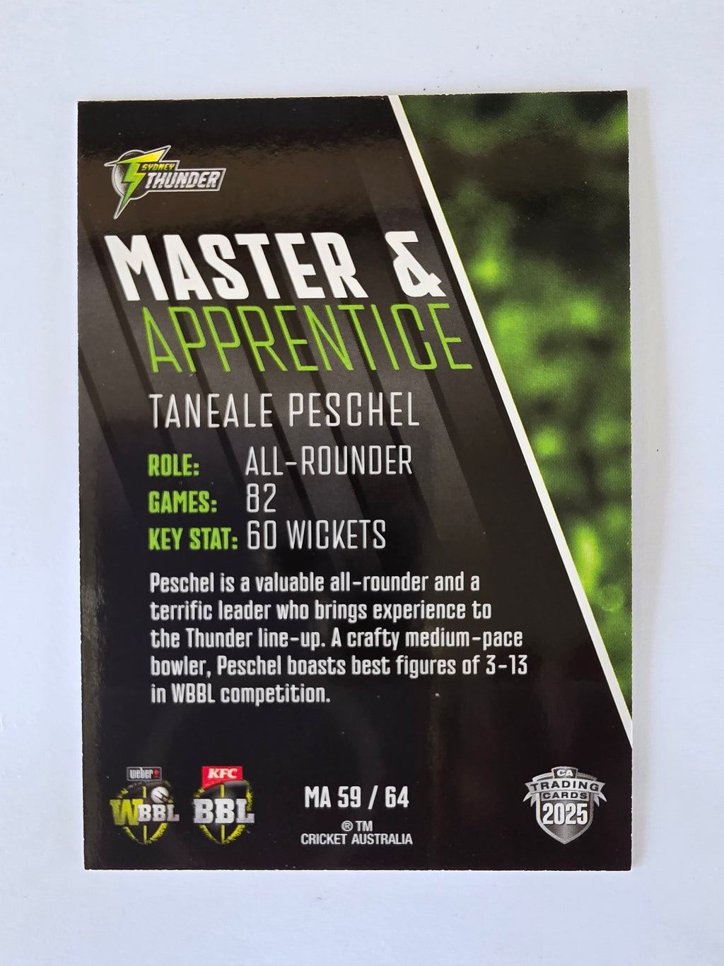 2025/26 Cricket Traders | Master & Apprentice | #MA59 | Taneale Peschel
