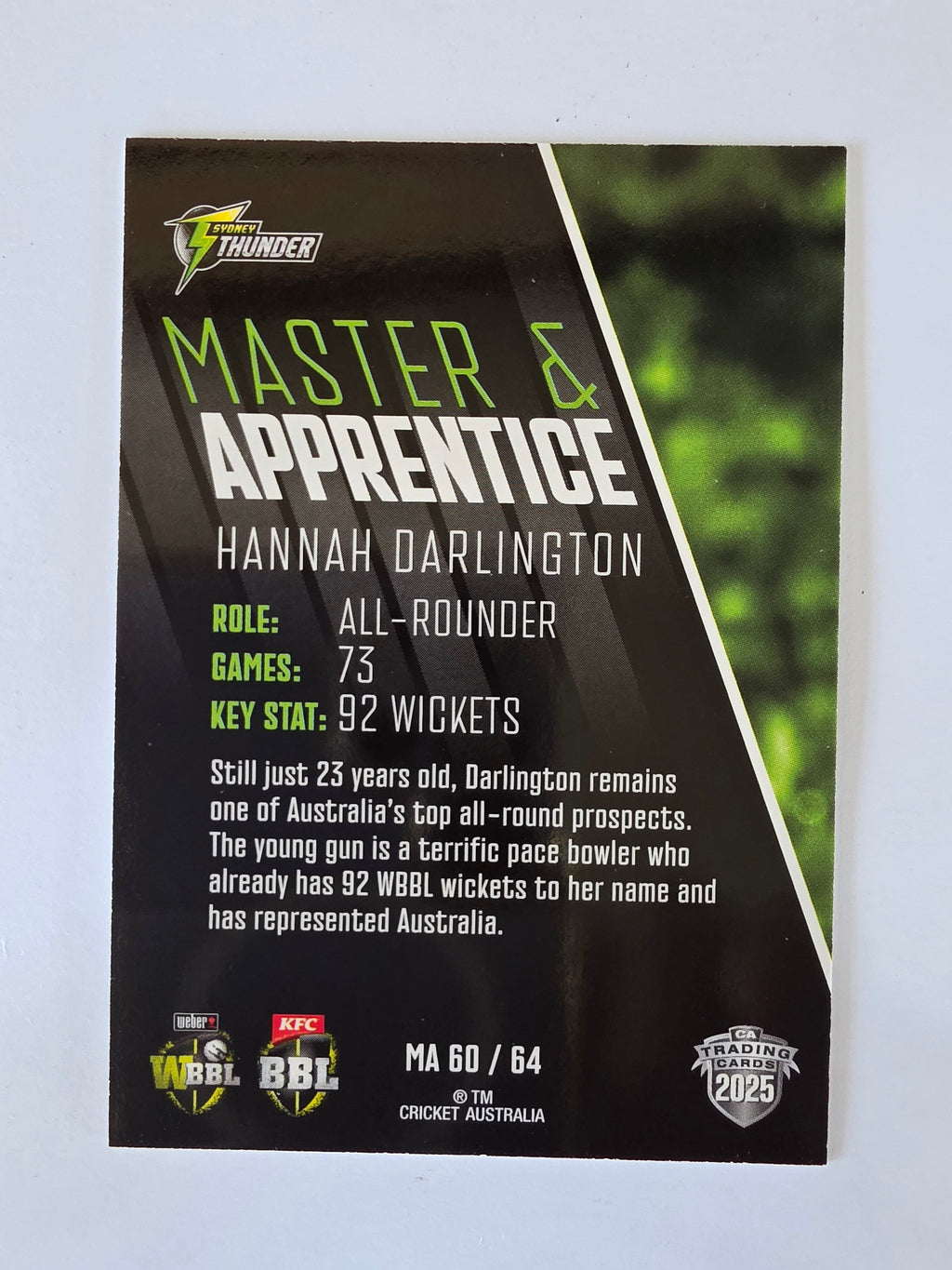 2025/26 Cricket Traders | Master & Apprentice | #MA60 | Hannah Darlington