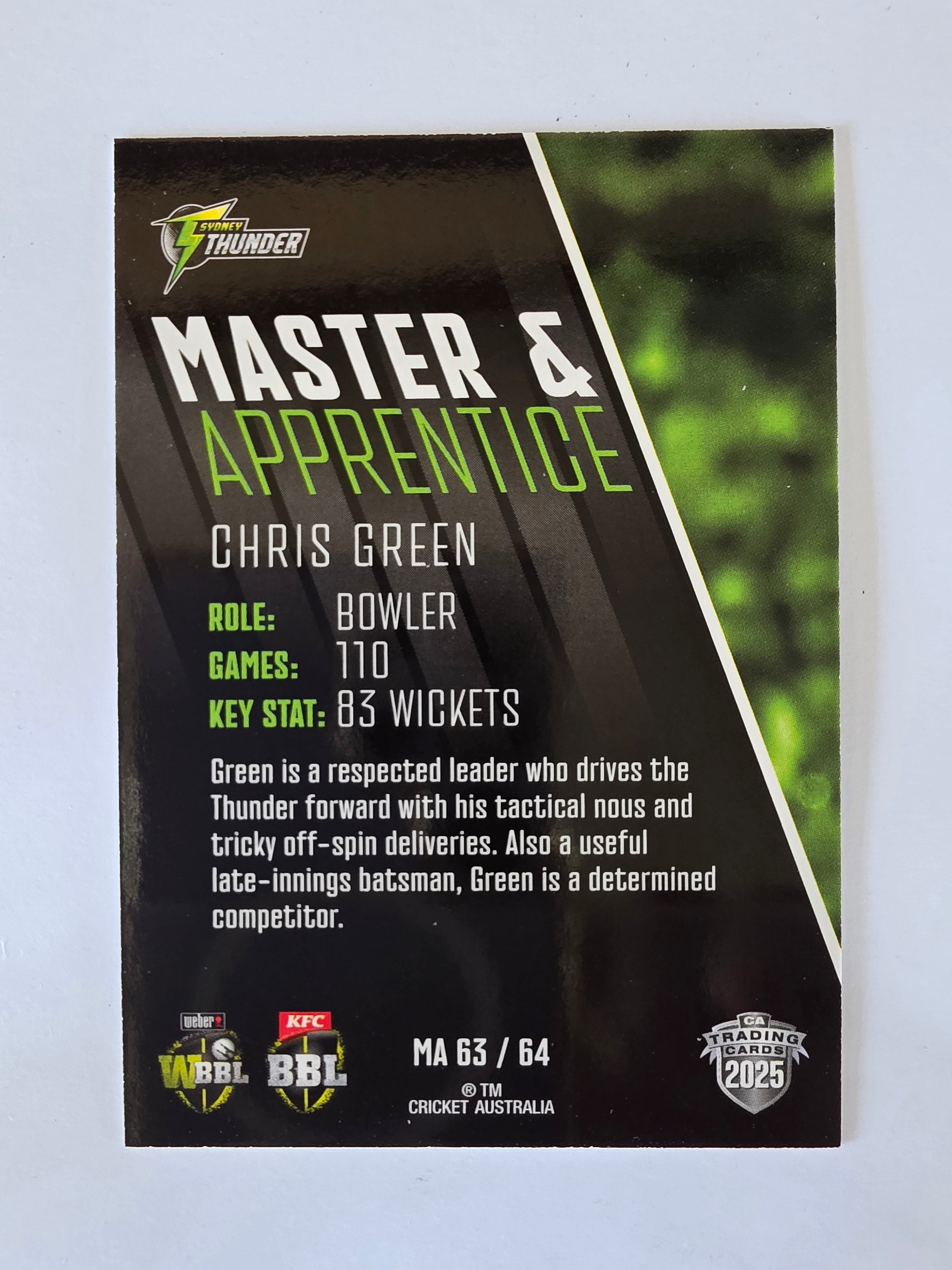 2025/26 Cricket Traders | Master & Apprentice | #MA63 | Chris Green | Thunder