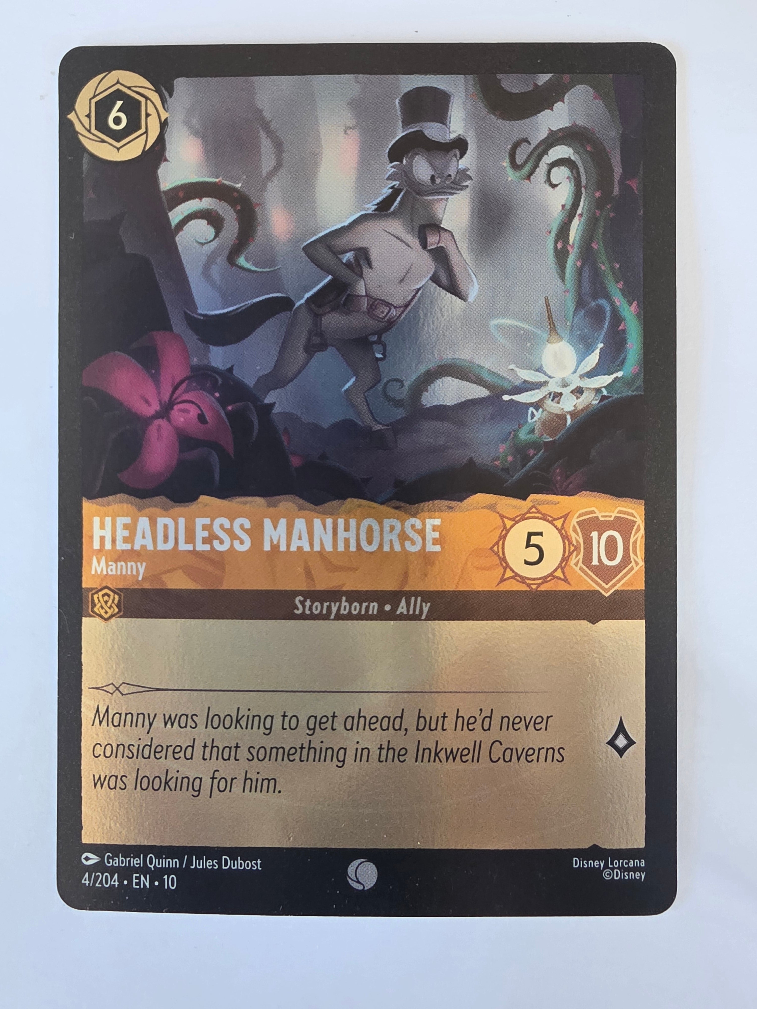Lorcana Whispers in the Well #4/204 COLDFOIL Headless Manhorse - Manny | Common
