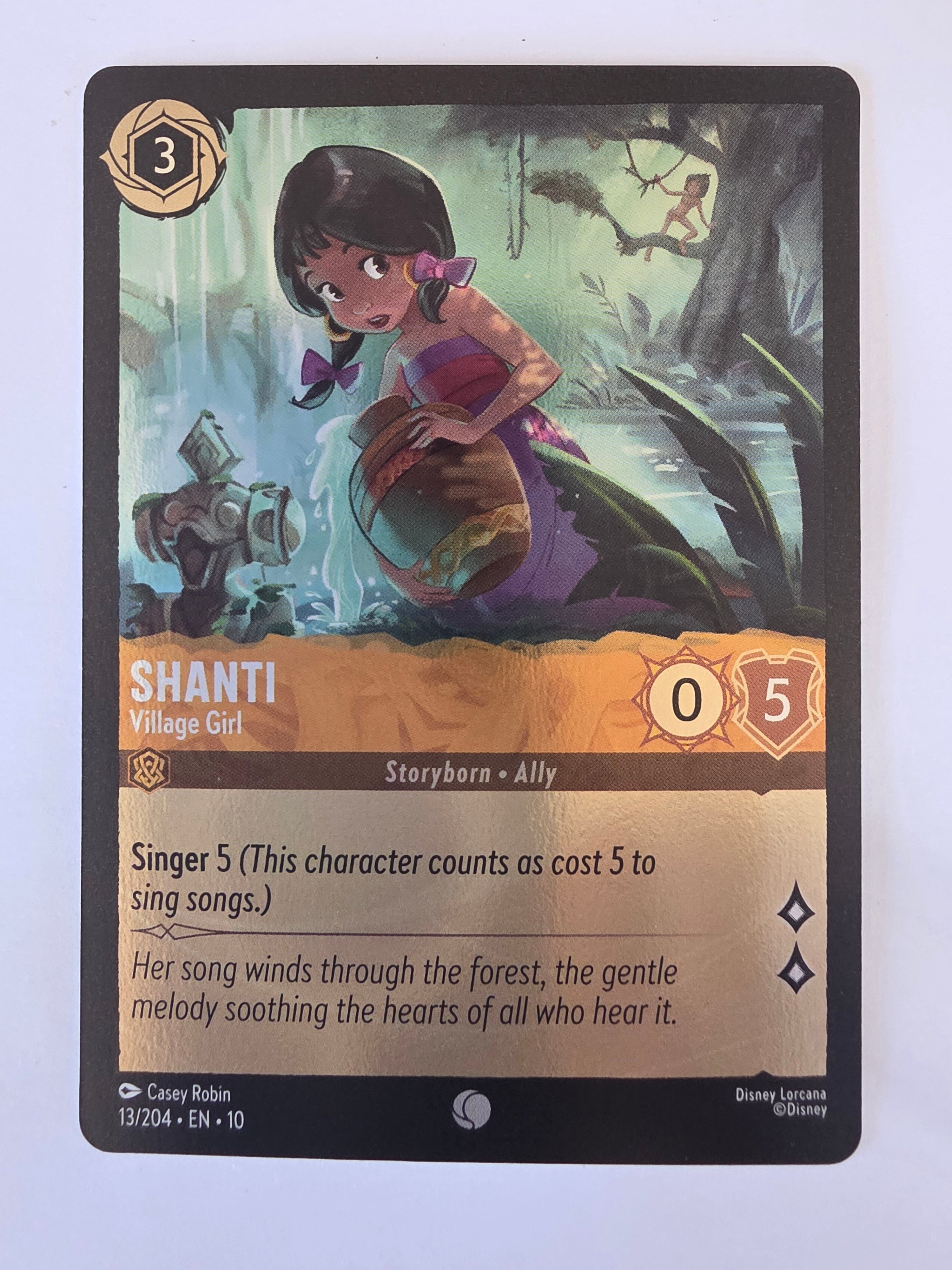 Lorcana Whispers in the Well #13/204 COLDFOIL Shanti - Village Girl | Common