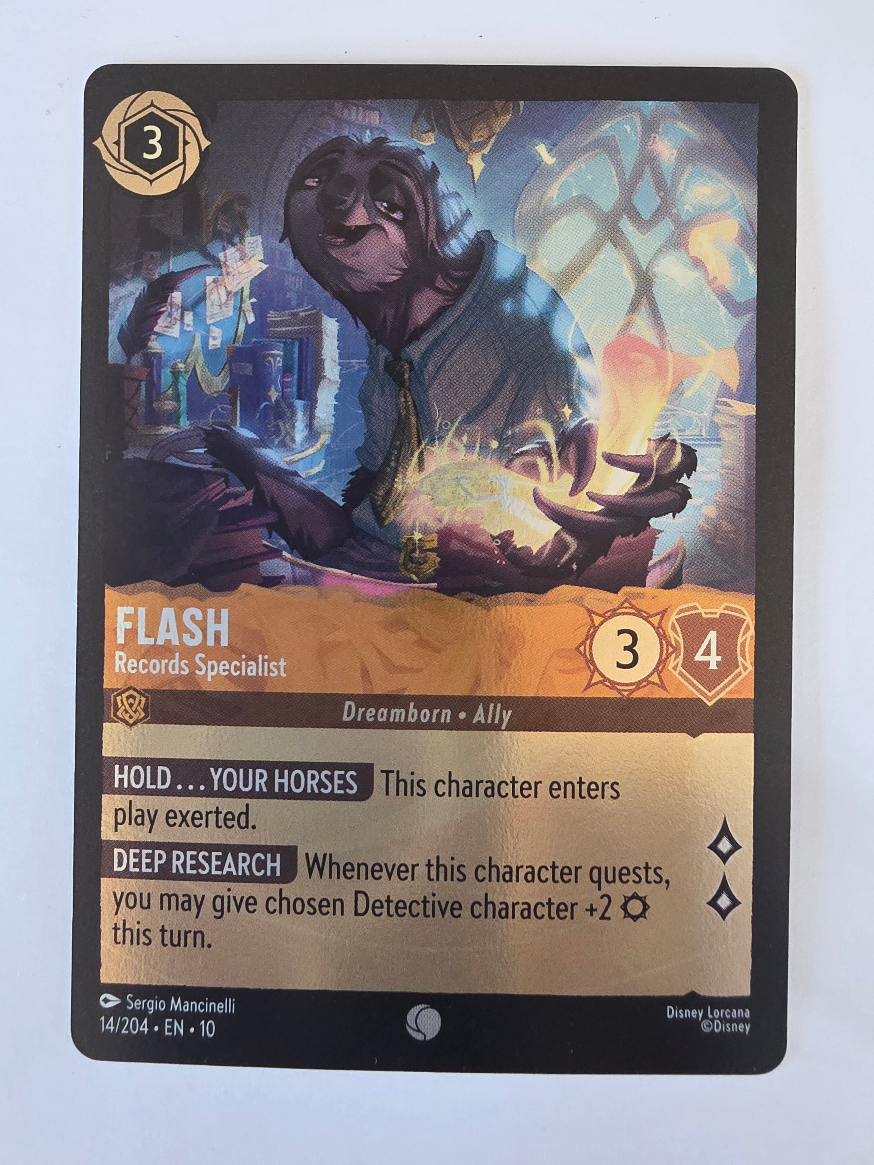 Lorcana Whispers in the Well #14/204 COLDFOIL Flash - Record Specialist | Common