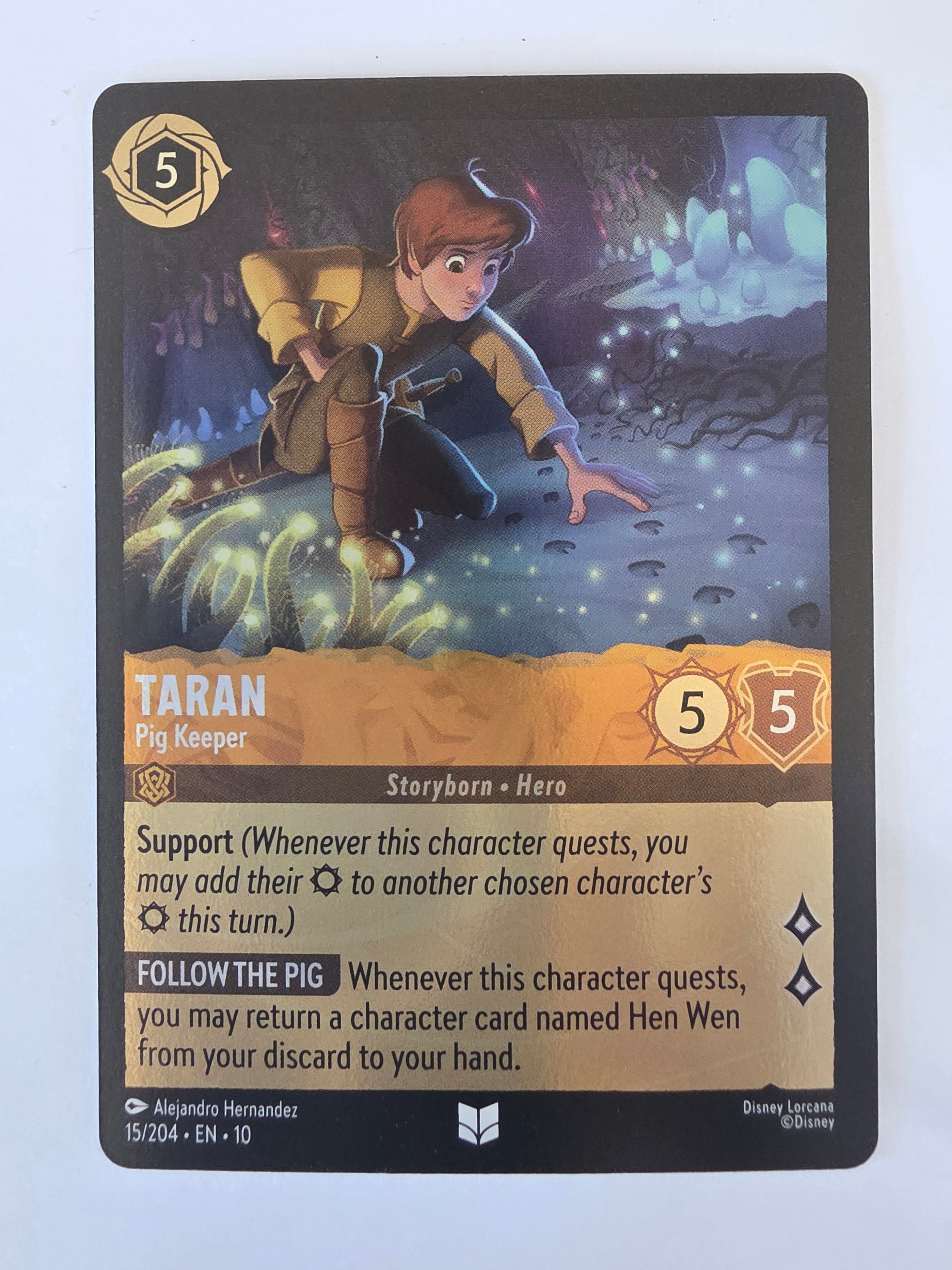 Lorcana Whispers in the Well #15/204 COLDFOIL Taran - Pig Keeper | Uncommon