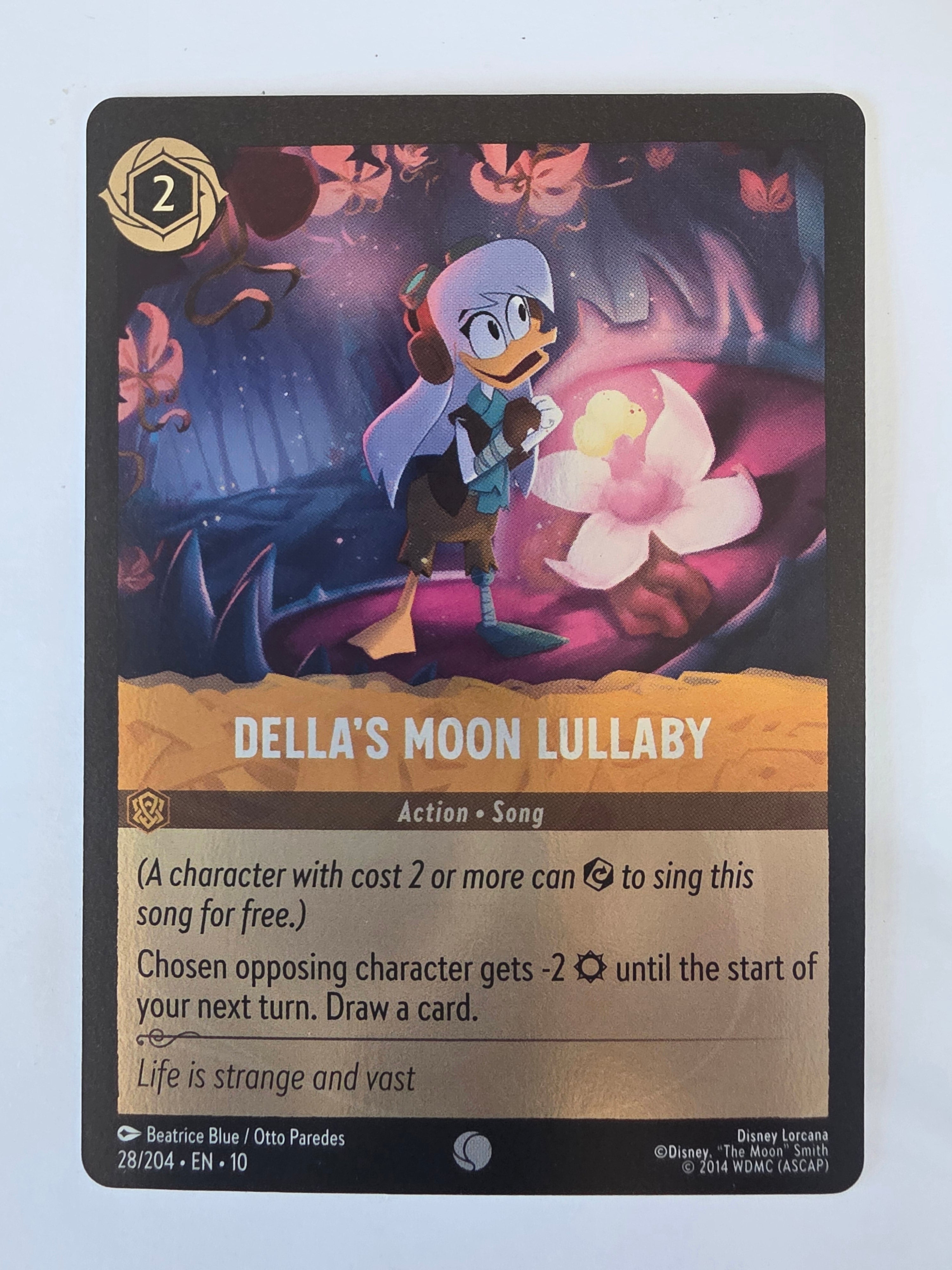 Lorcana Whispers in the Well #28/204 COLDFOIL Della's Moon Lullaby | Common