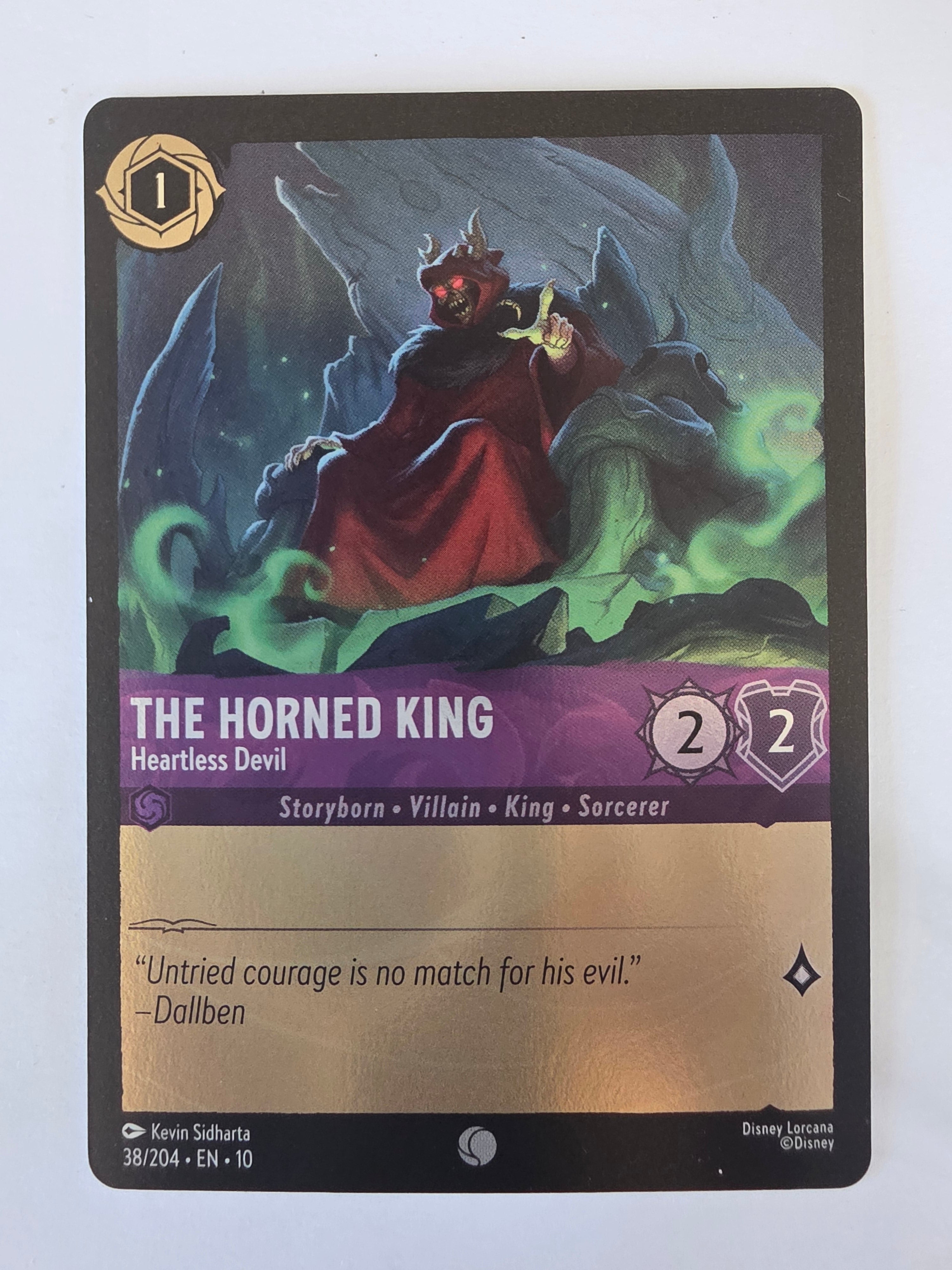 Lorcana Whispers in the Well #38/204 COLDFOIL The Horned King - Heartless Devil | Common