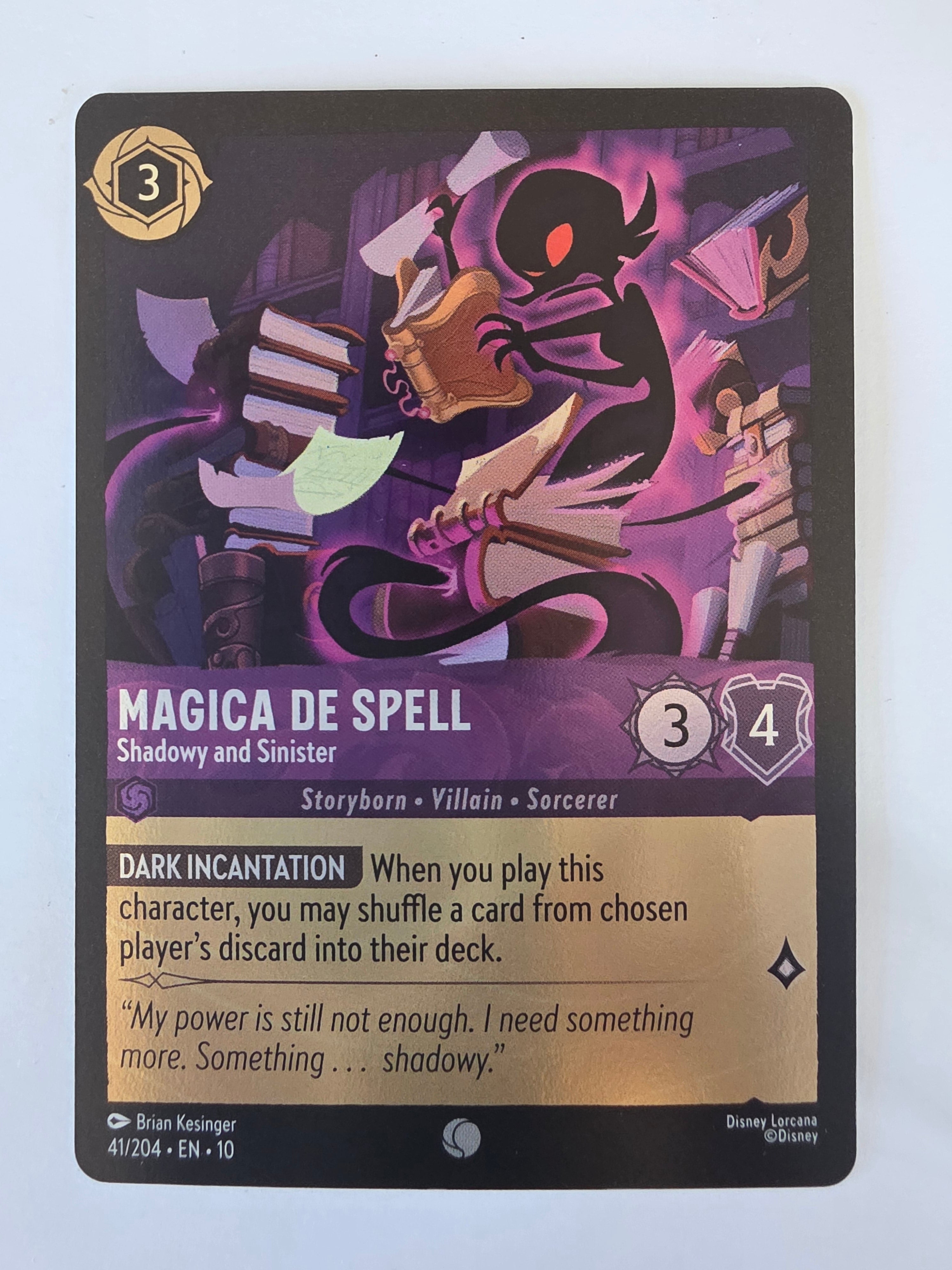 Lorcana Whispers in the Well #41/204 COLDFOIL Magica De Spell - Shadowy and Sinister | Common