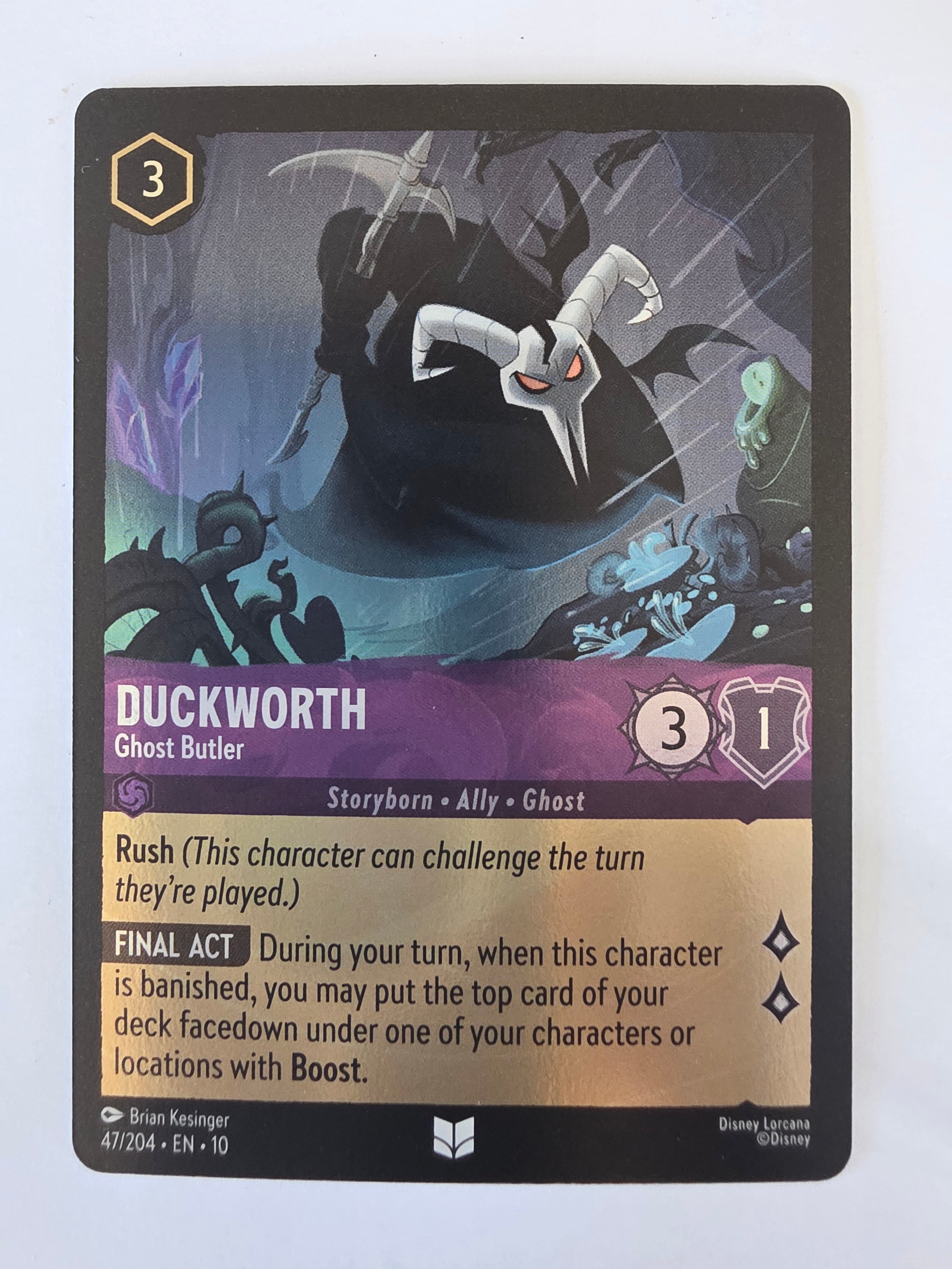 Lorcana Whispers in the Well #47/204 COLDFOIL Duckworth - Ghost Butler |Uncommon