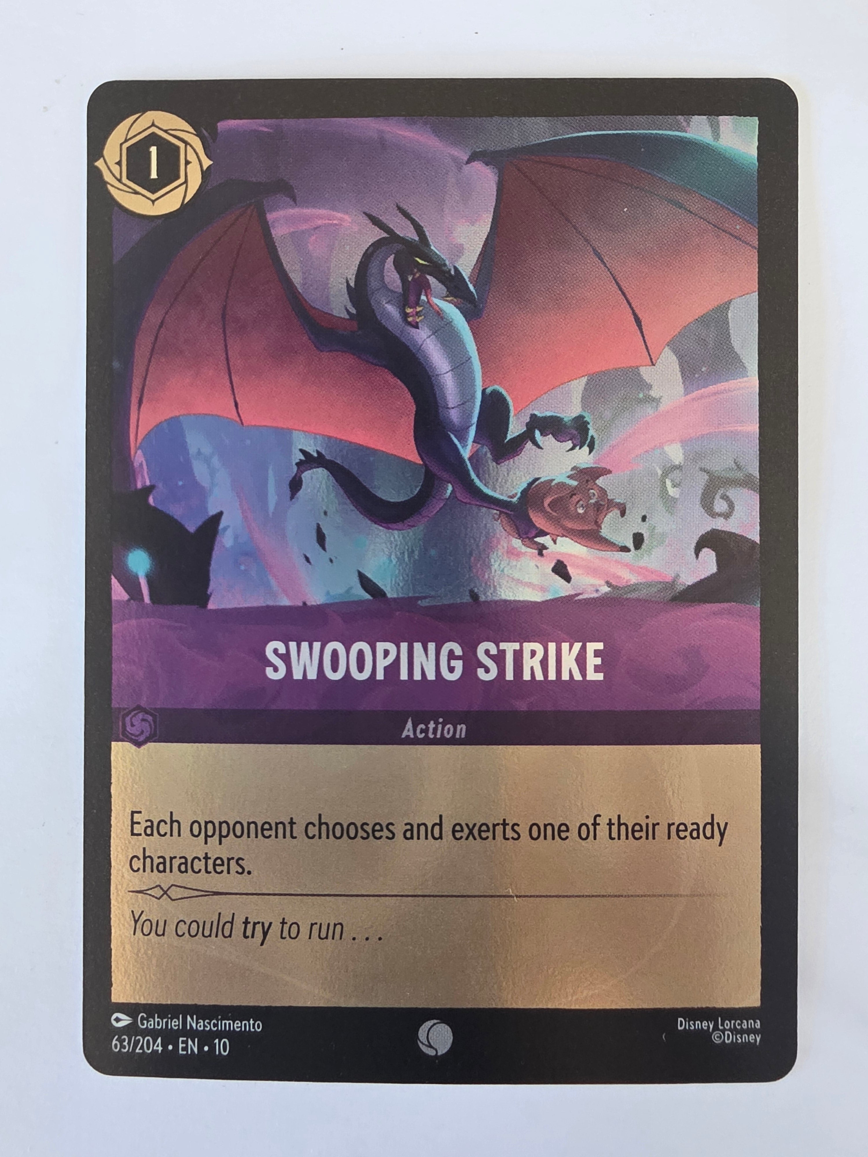 Lorcana Whispers in the Well #63/204 COLDFOIL Swooping Strike | Common