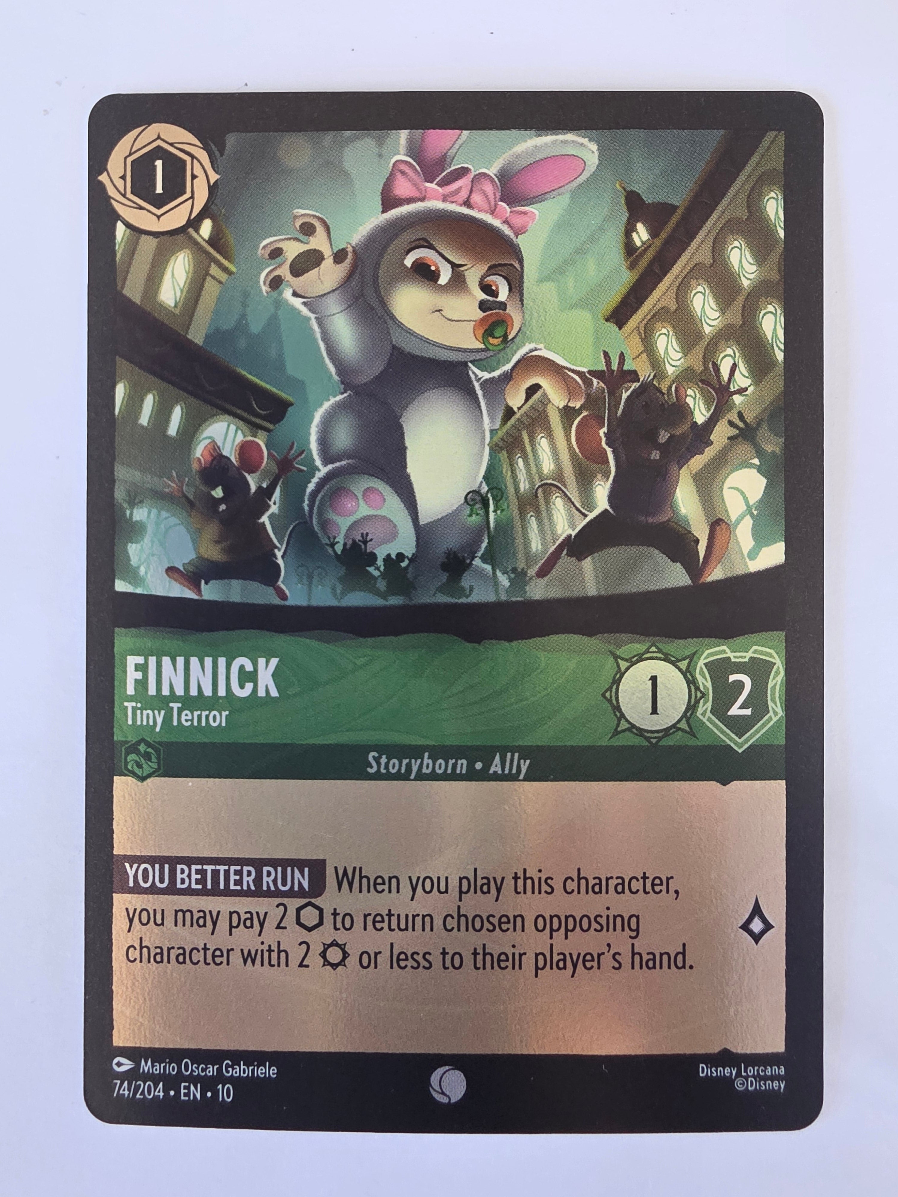 Lorcana Whispers in the Well #74/204 COLDFOIL Finnick - Tiny Terror | Common