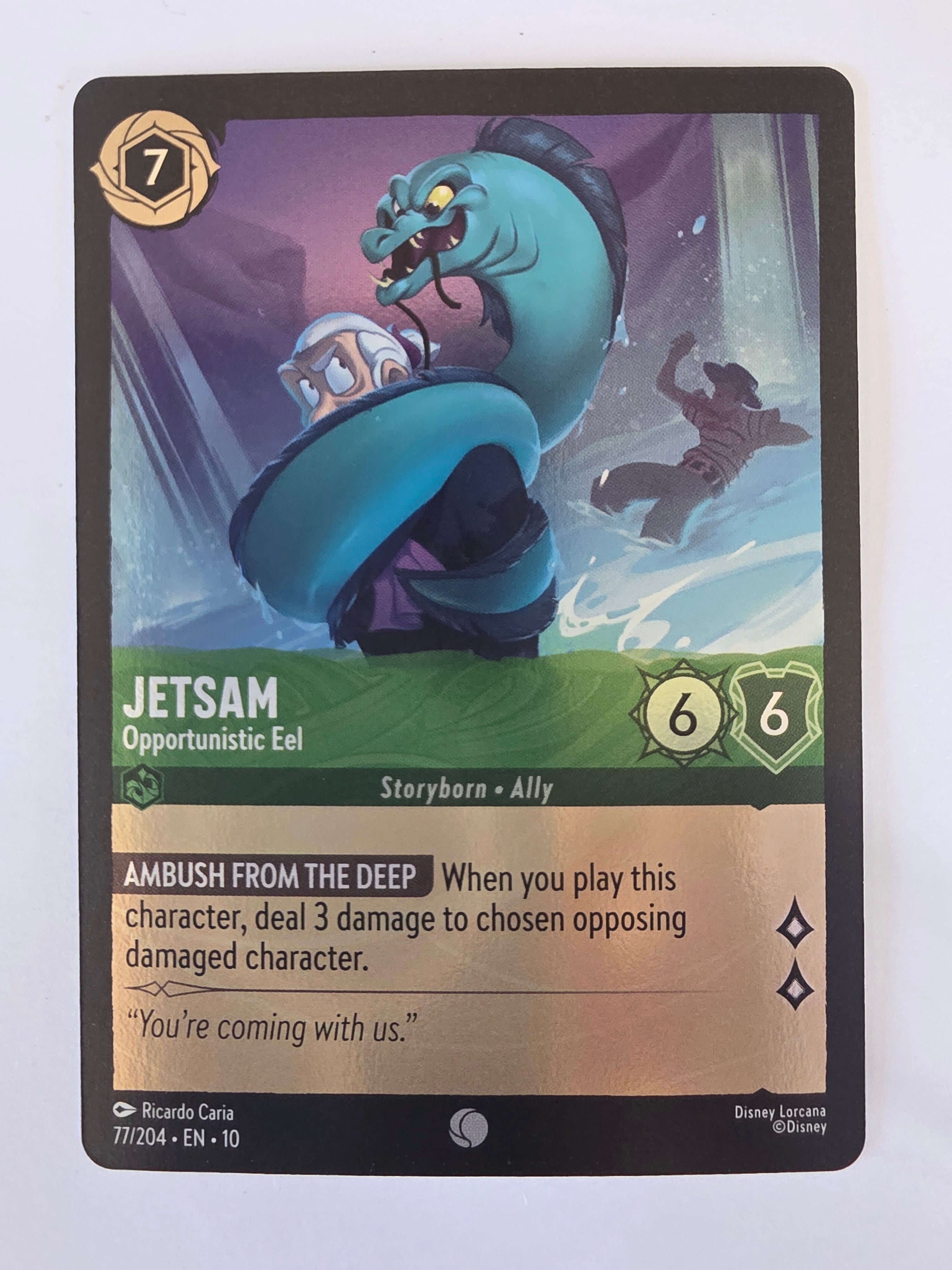 Lorcana Whispers in the Well #77/204 COLDFOIL Jetsam - Opportunistic Eel |Common