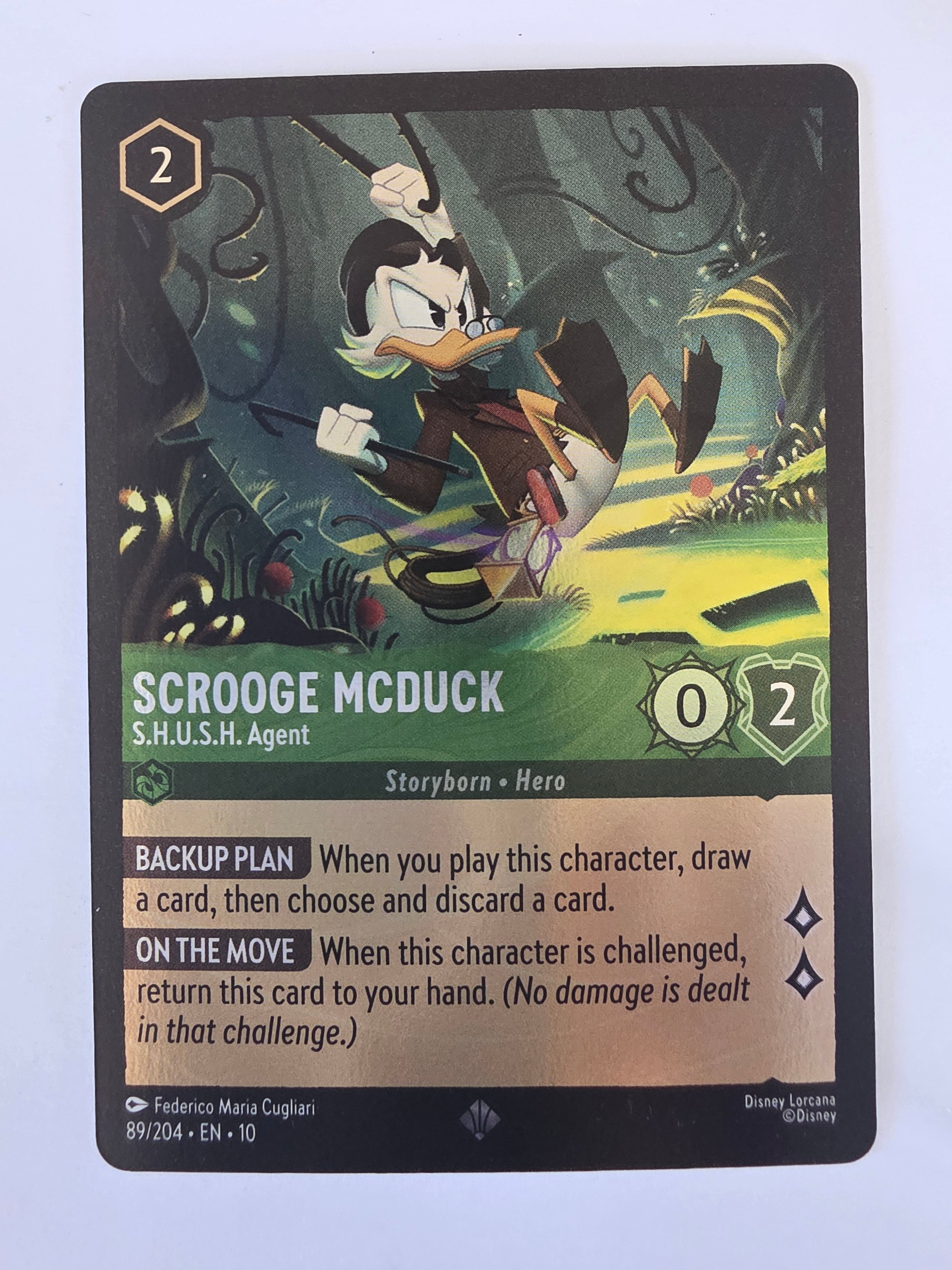 Lorcana Whispers in the Well #89/204 COLDFOIL Scrooge McDuck - S.H.U.S.H. Agent | Super Rare