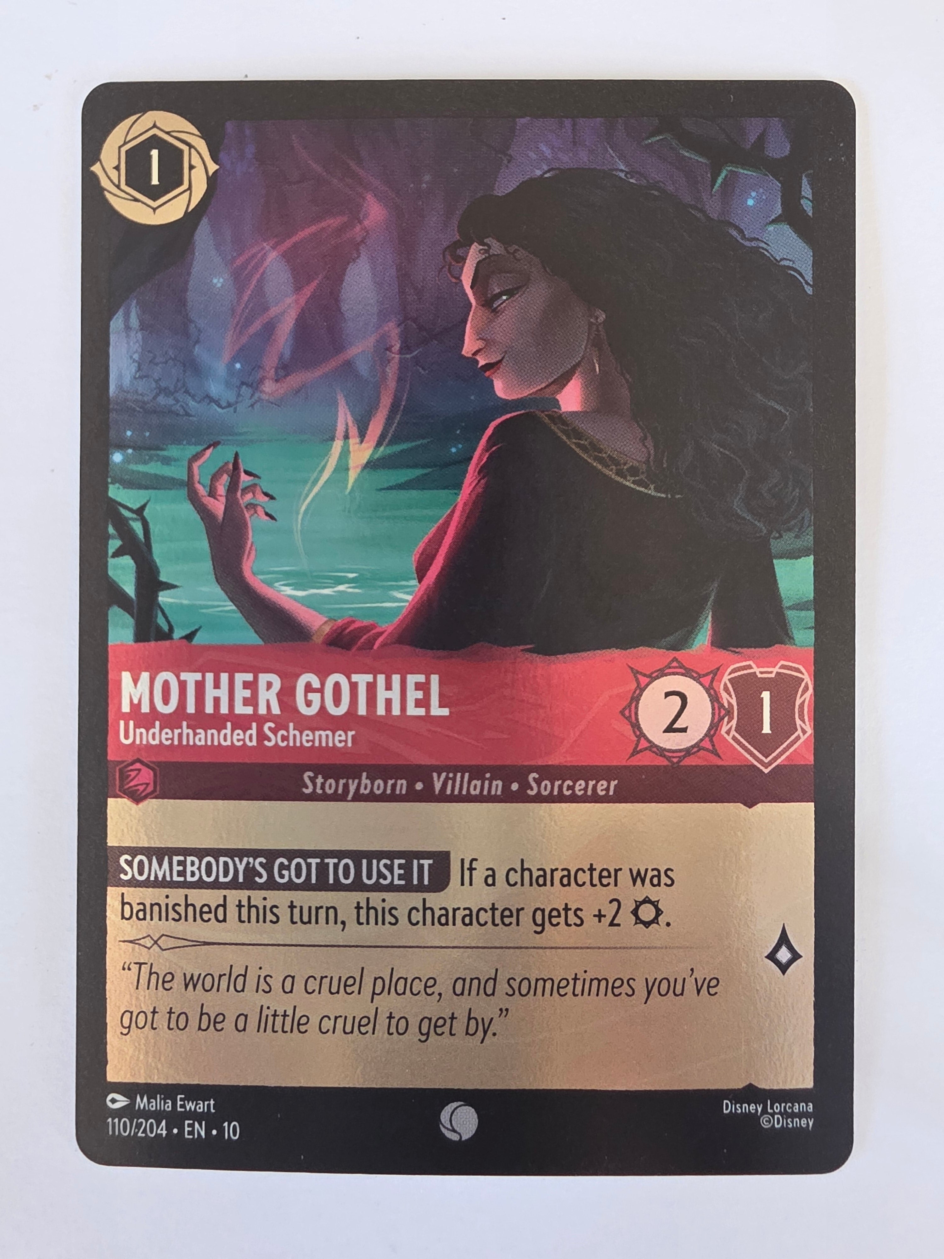 Lorcana Whispers in the Well #110/204 COLDFOIL Mother Gothel - Underhanded Schemer | Common
