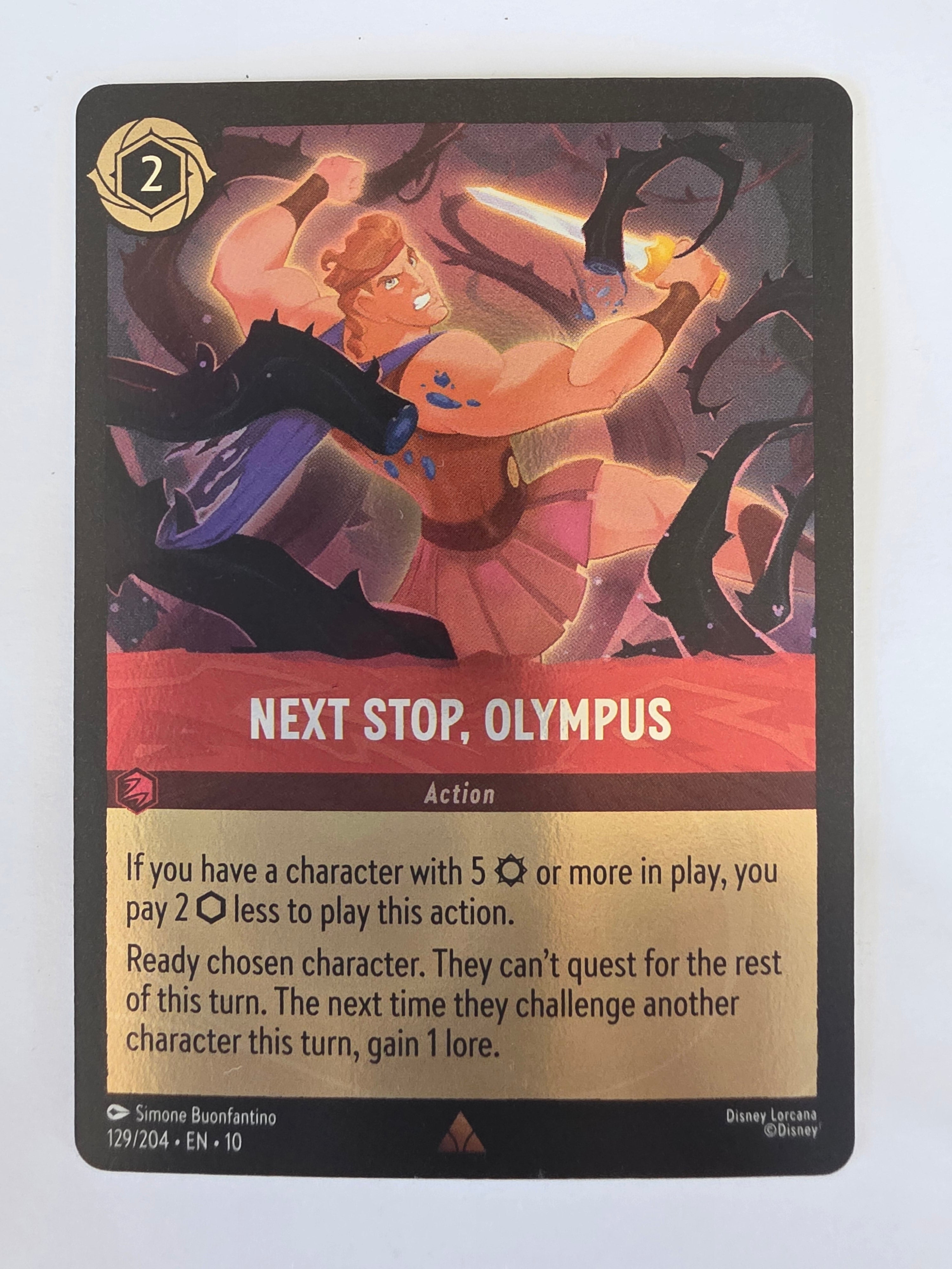Lorcana Whispers in the Well #129/204 COLDFOIL Next Stop, Olympus | Rare
