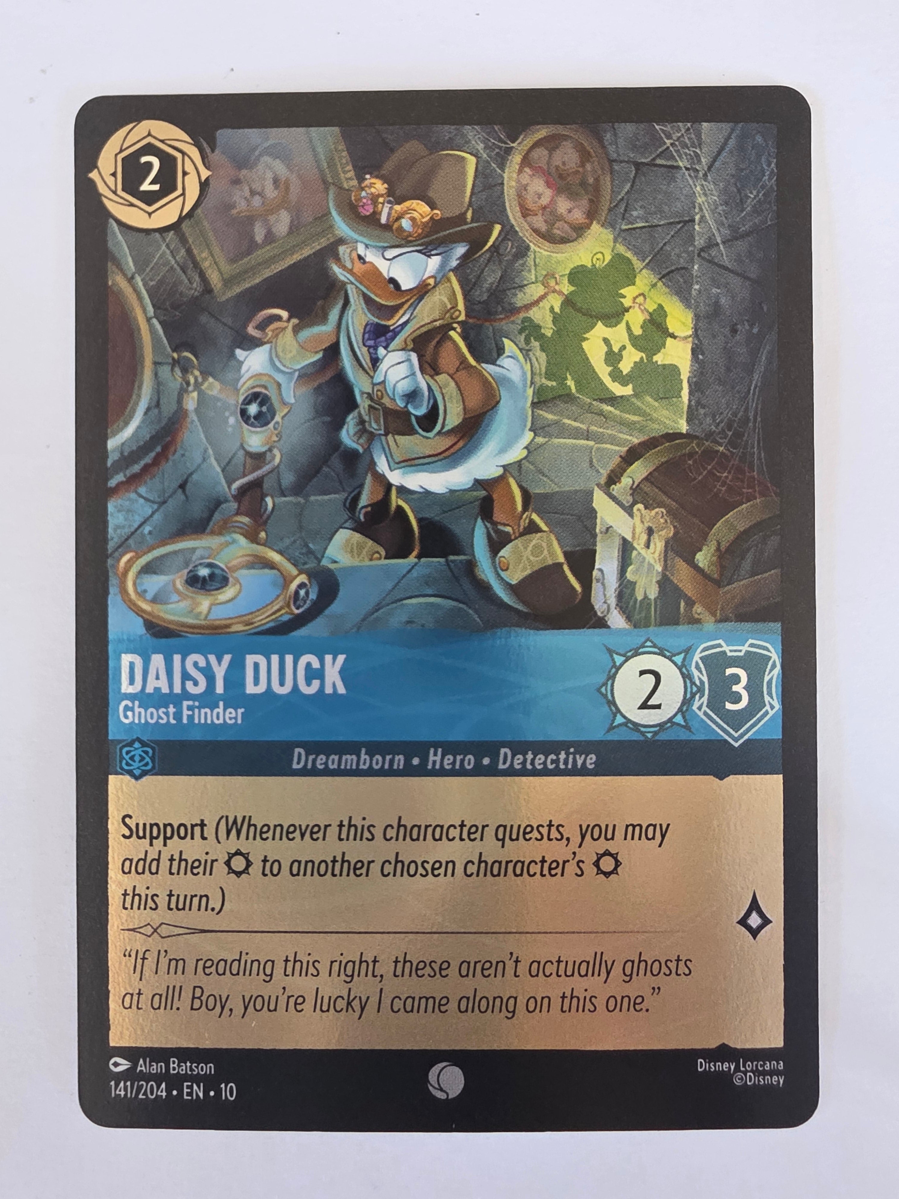 Lorcana Whispers in the Well #141/204 COLDFOIL Daisy Duck - Ghost Finder |Common