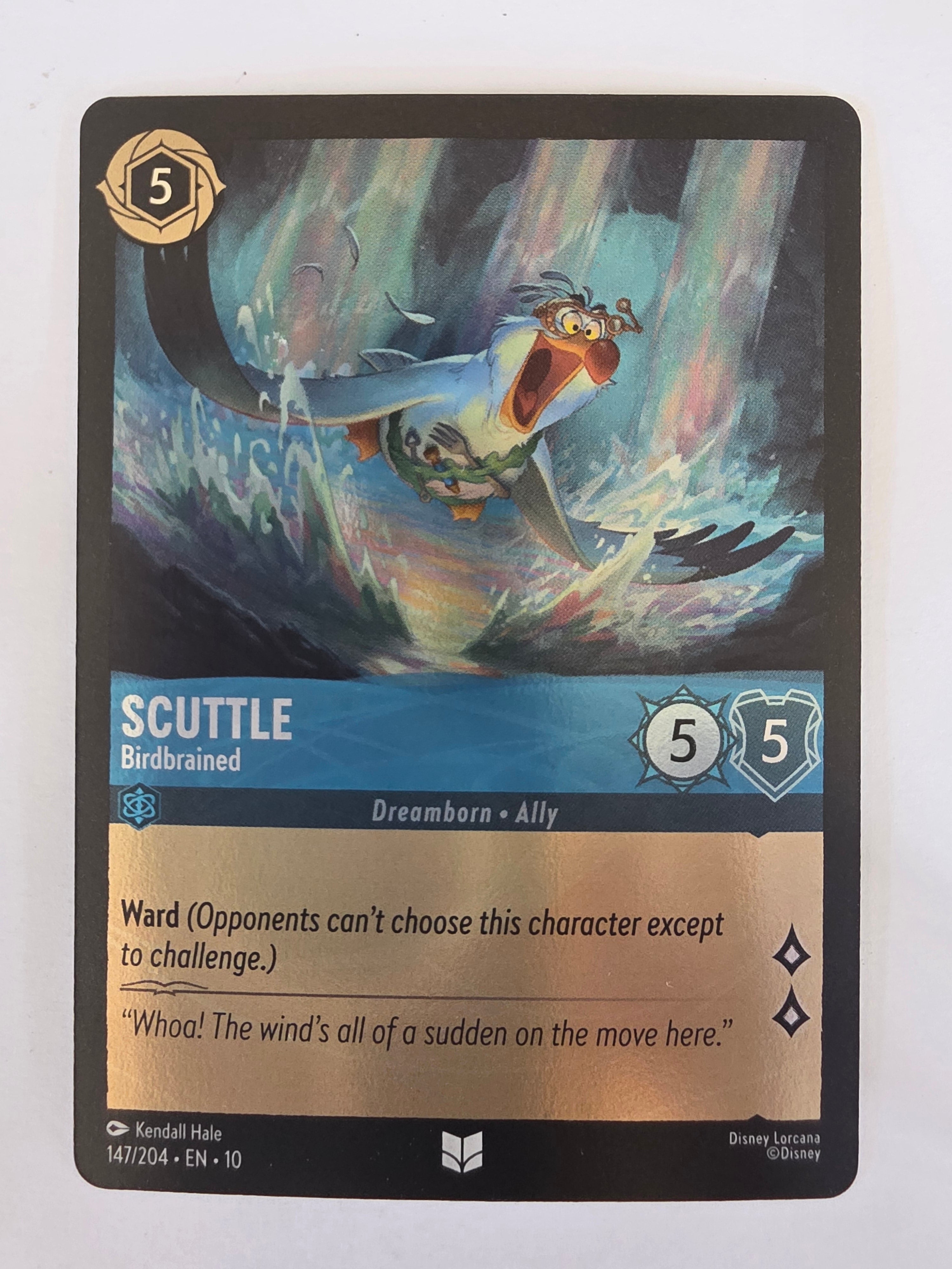 Lorcana Whispers in the Well #147/204 COLDFOIL Scuttle - Birdbrained | Uncommon