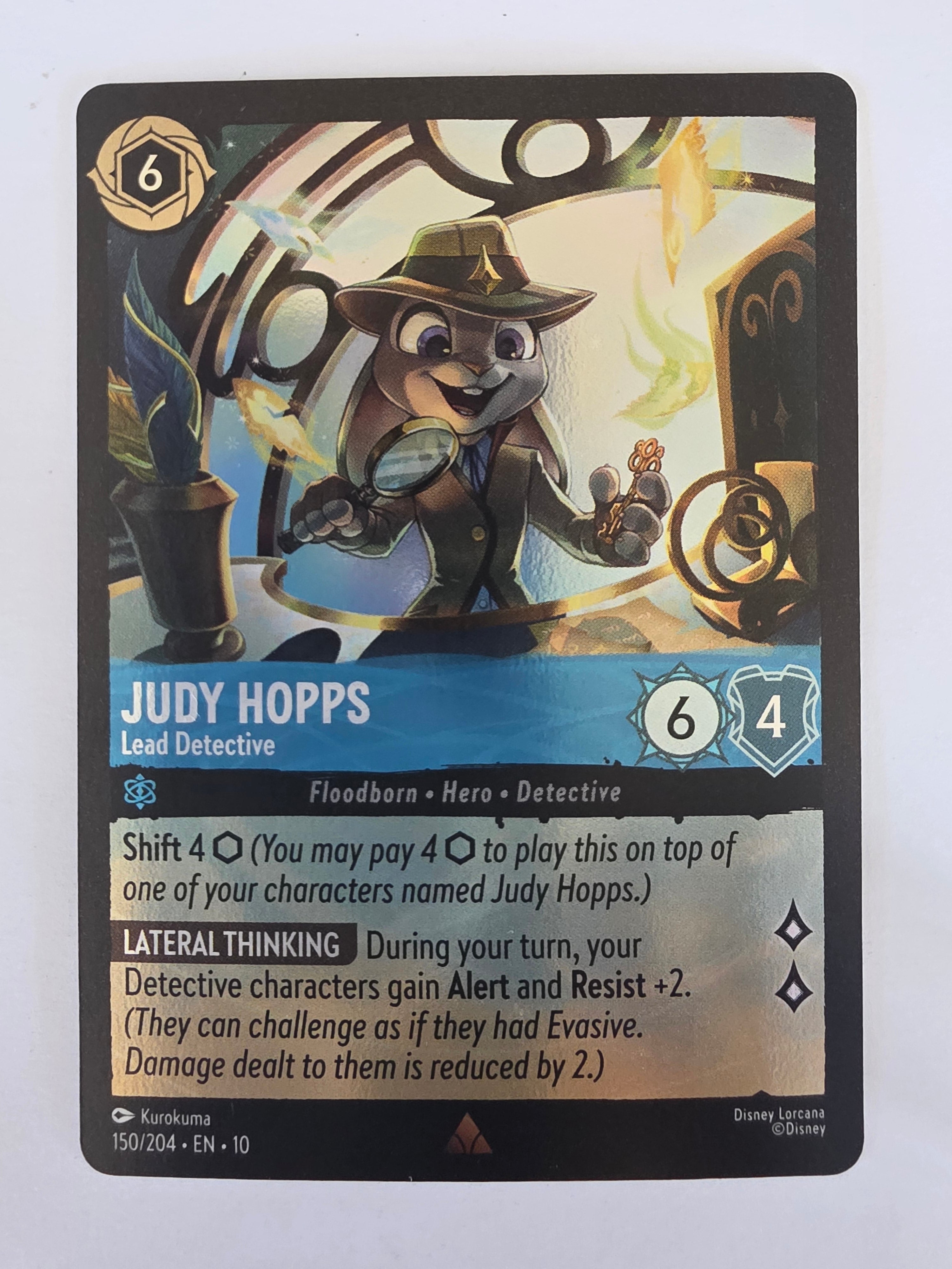 Lorcana Whispers in the Well #150/204 COLDFOIL Judy Hopps - Lead Deective | Rare