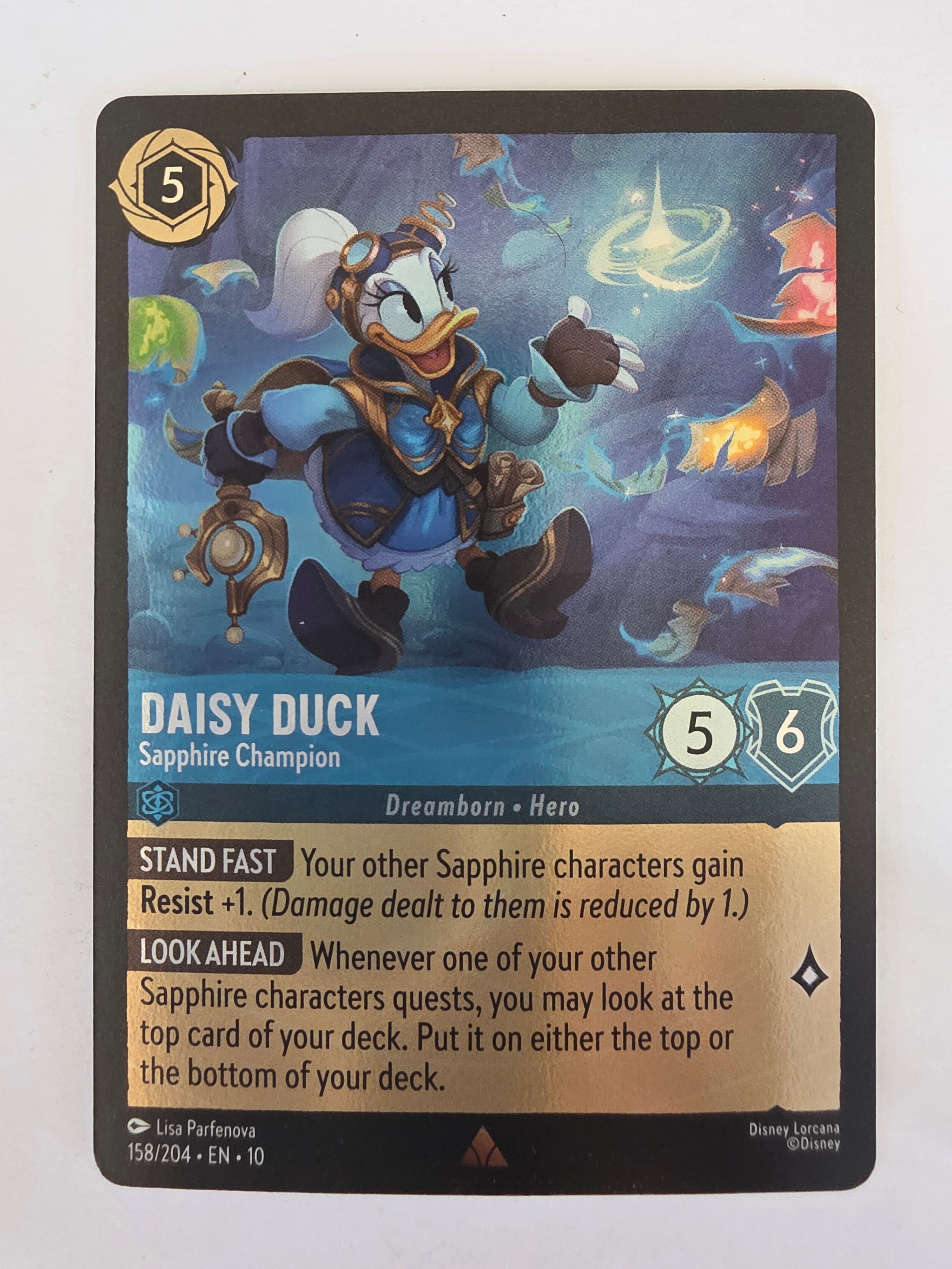 Lorcana Whispers in the Well #158/204 COLDFOIL Daisy Duck - Sapphire Champion | Rare
