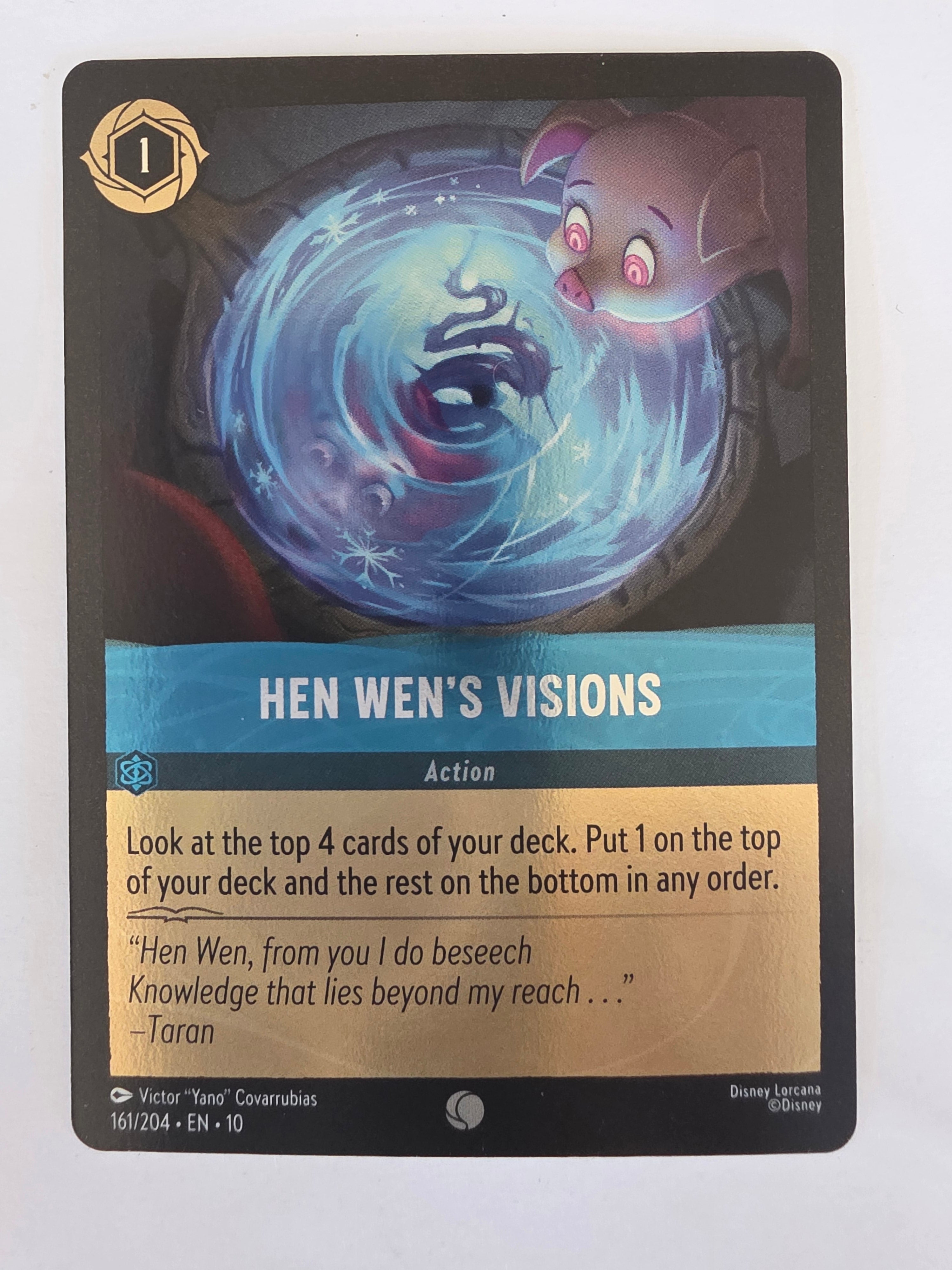 Lorcana Whispers in the Well #161/204 COLDFOIL Hen Wen's Visions | Common