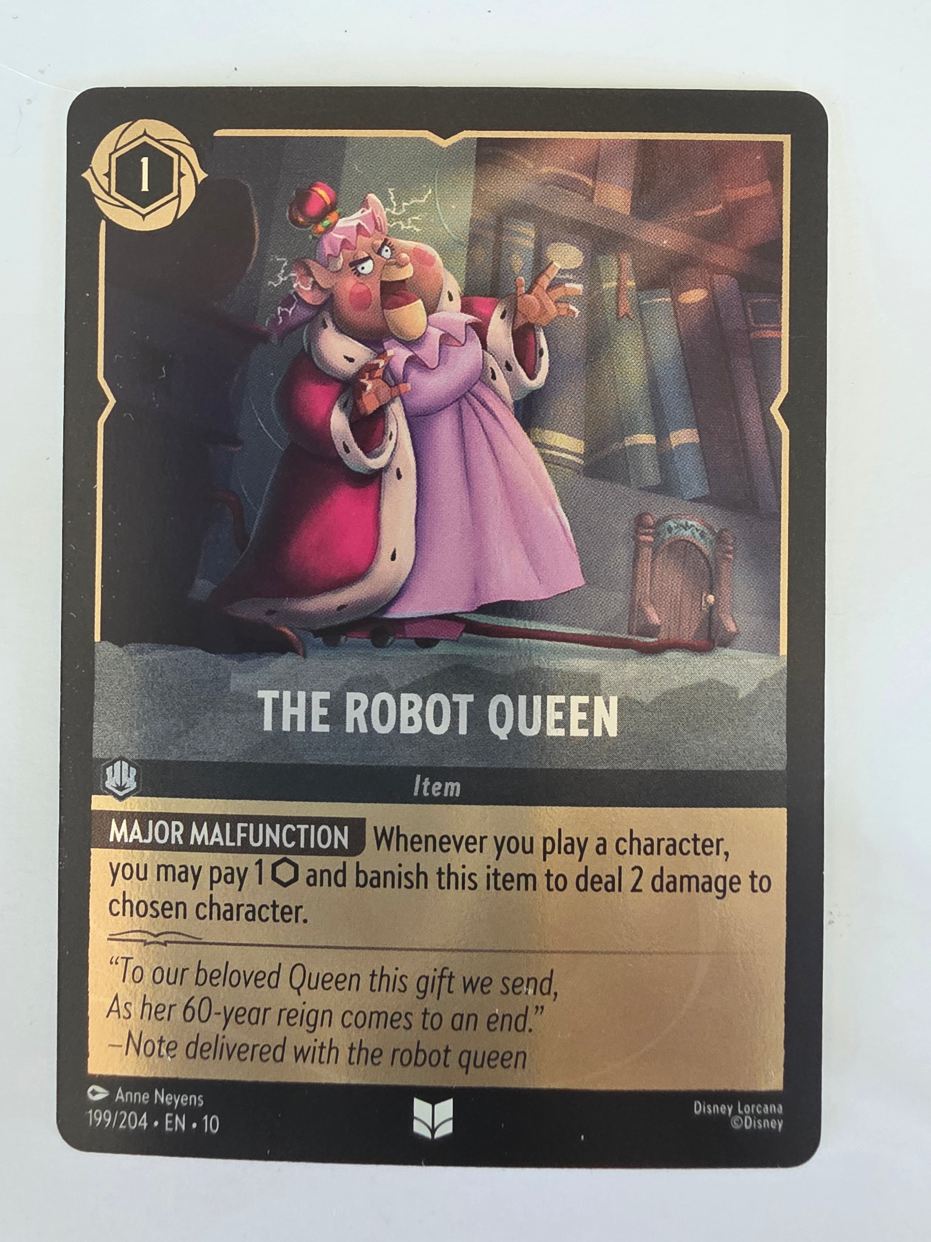 Lorcana Whispers in the Well #199/204 COLDFOIL The Robot Queen | Uncommon