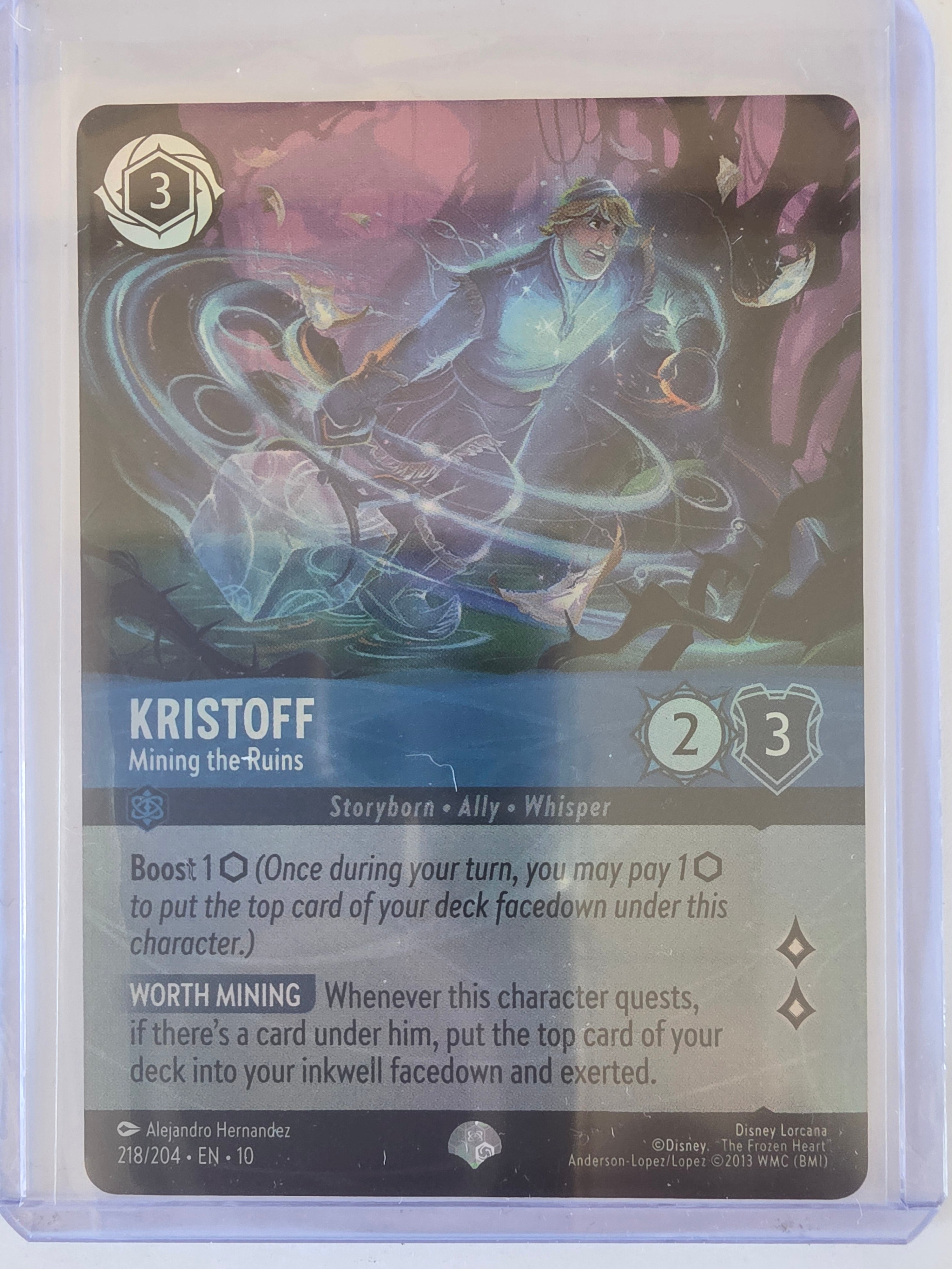 Lorcana Whispers in the Well #218/204 Kristoff - Mining the Ruins | Epic