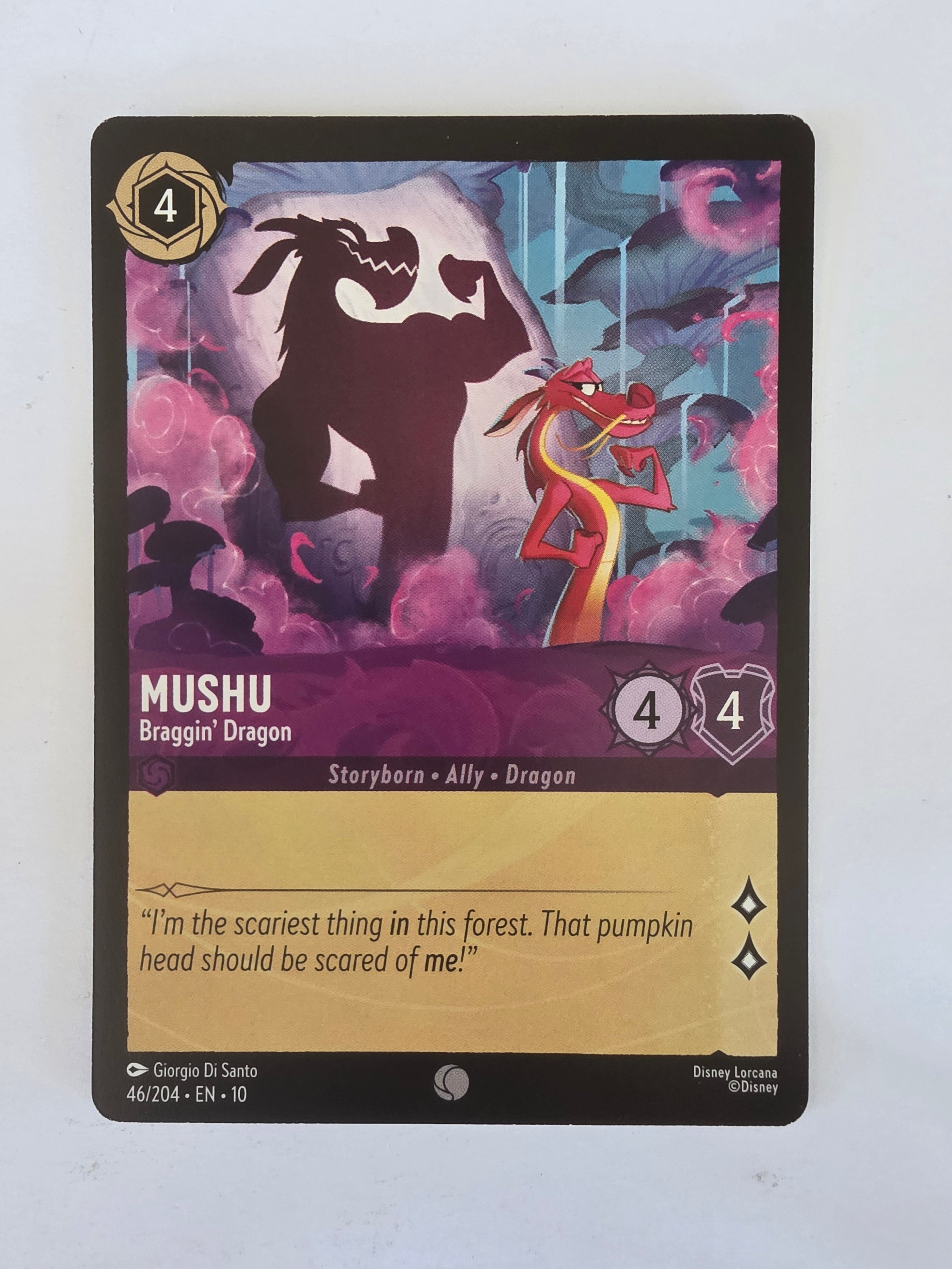 Lorcana Whispers in the Well #46/204 Mushu - Braggin' Dragon | Common
