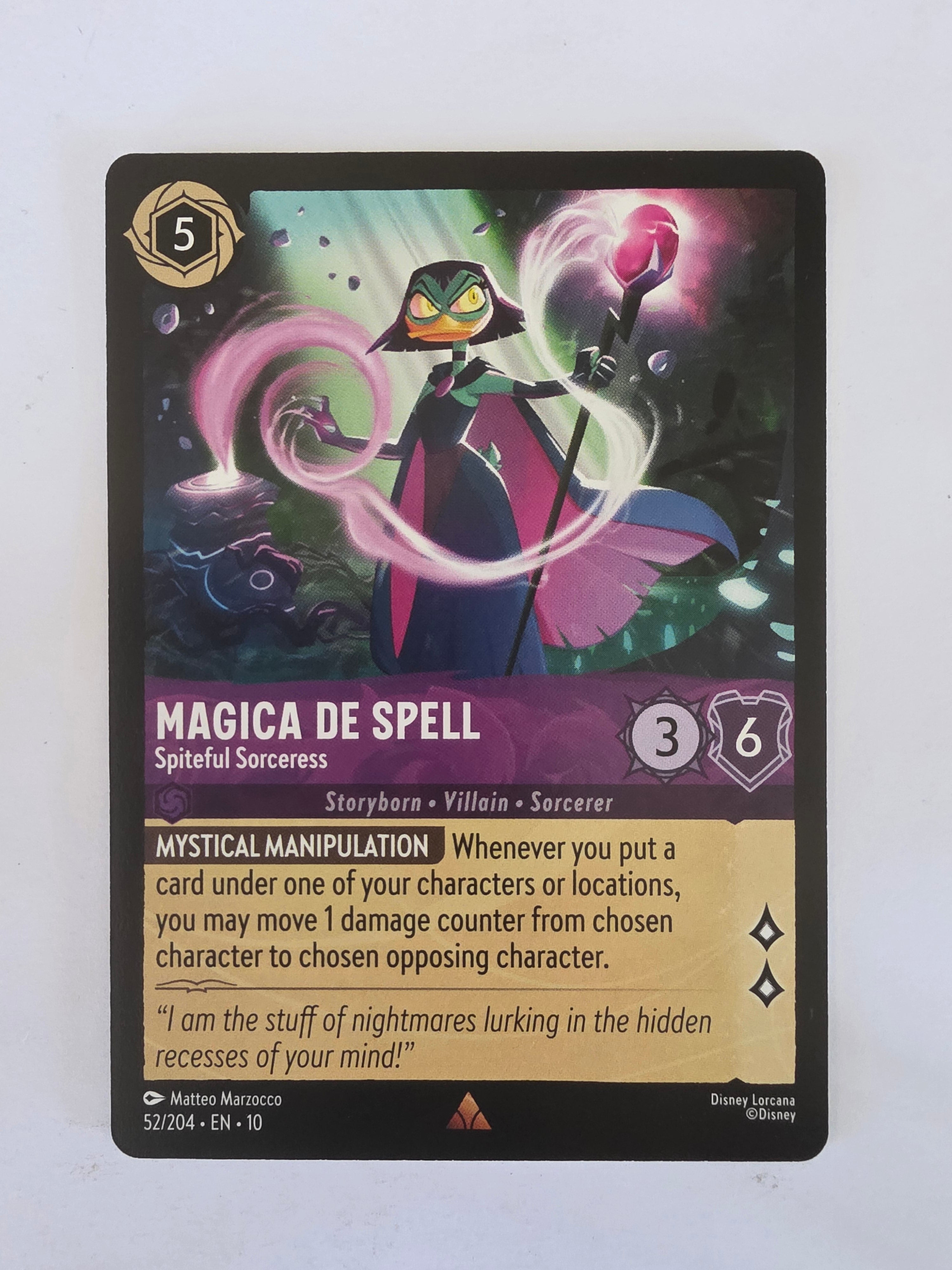 Lorcana Whispers in the Well #52/204 Magica De Spell - Spiteful Sorceress |Rare