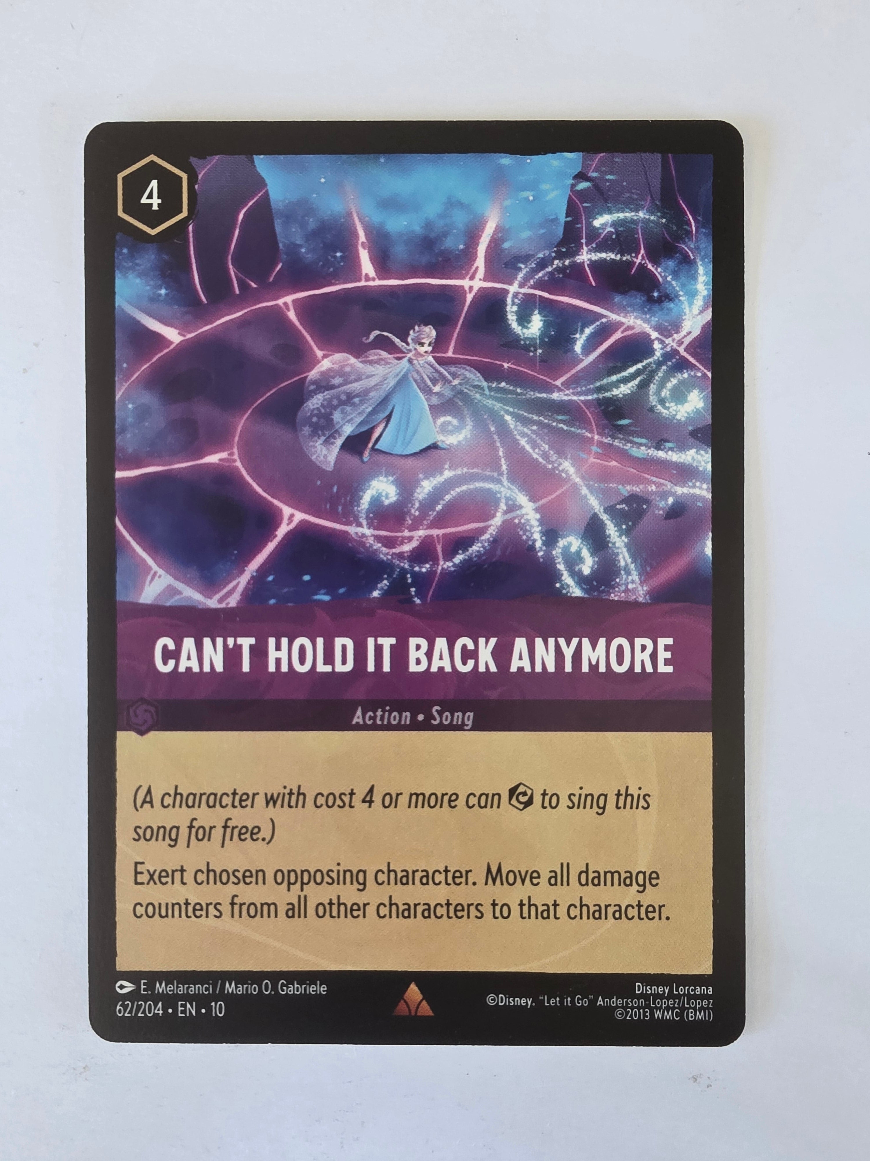 Lorcana Whispers in the Well #62/204 Can't Hold it Back Anymore | Rare