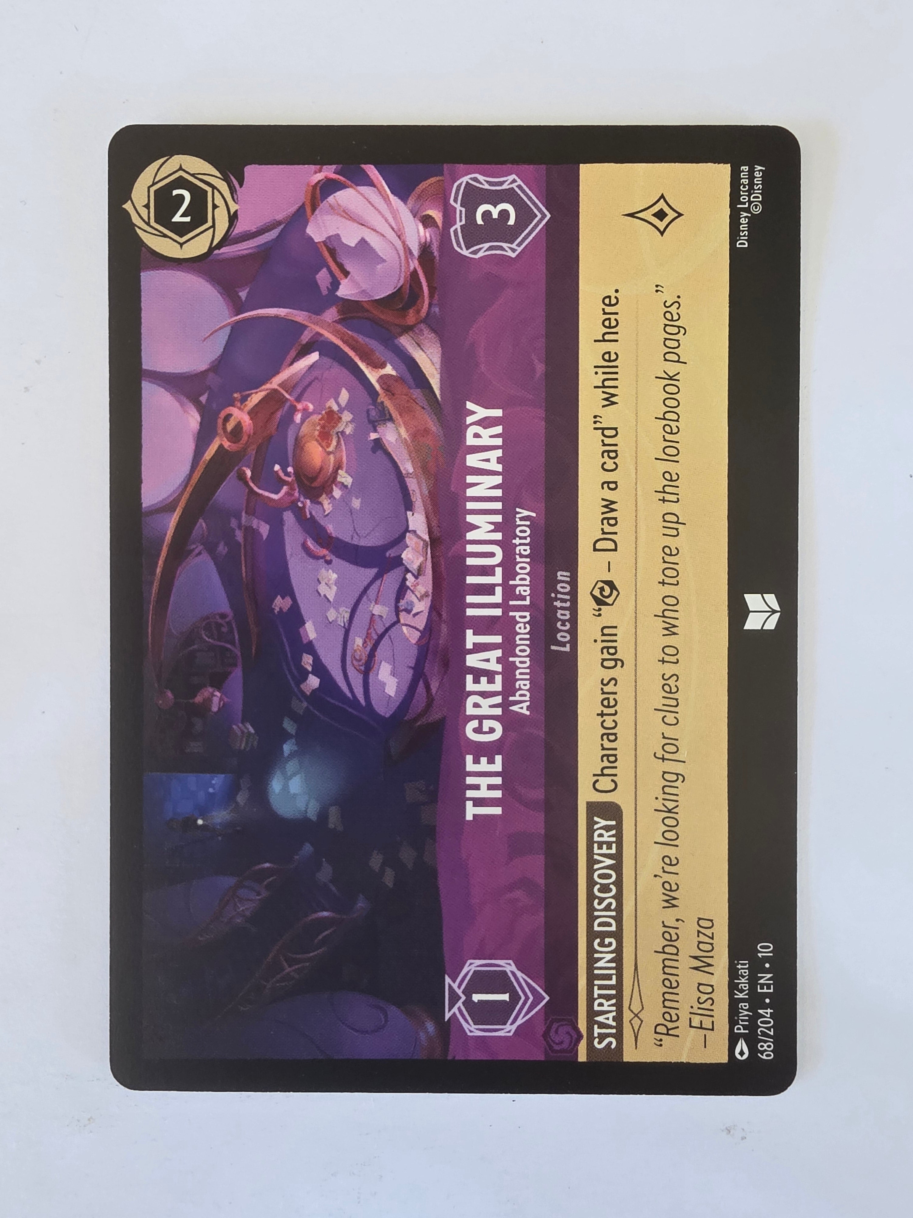 Lorcana Whispers in the Well #68/204 The Great Illuminary - Abandoned Laboratory |U/C