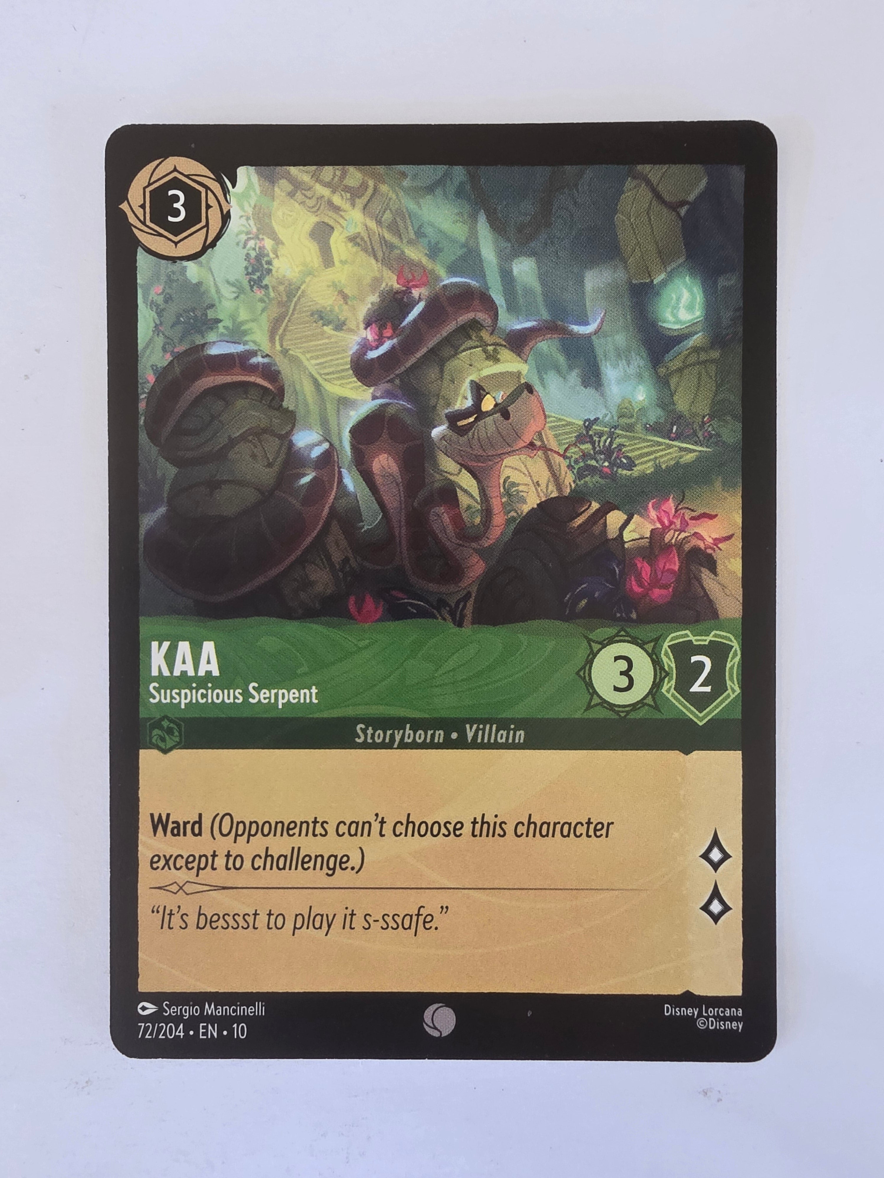 Lorcana Whispers in the Well #72/204 Kaa - Suspicious Serpent | Common