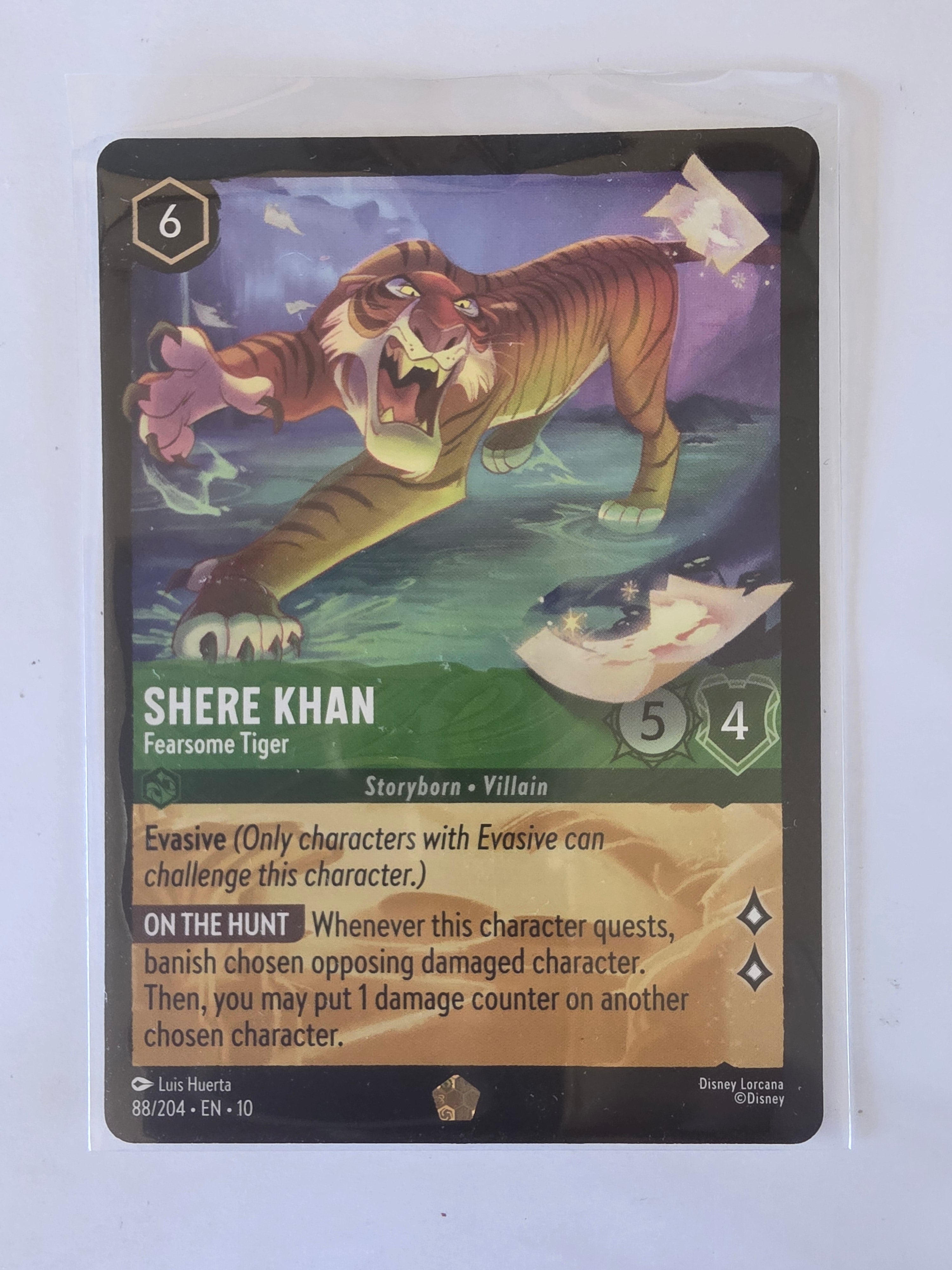Lorcana Whispers in the Well #88/204 Shere Khan - Fearsome Tiger | Legendary
