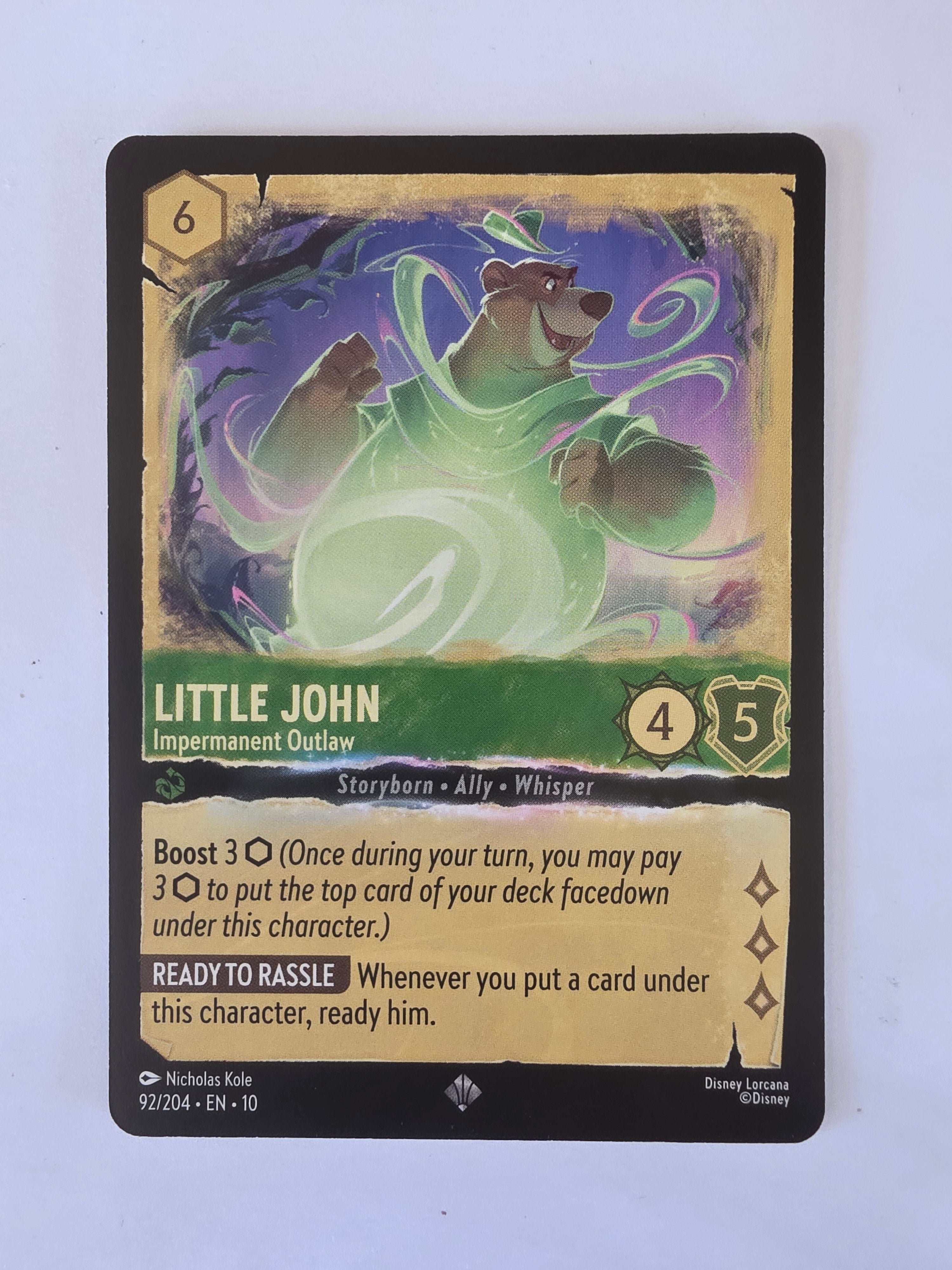 Lorcana Whispers in the Well #92/204 Little John - Impermanent Outlaw | Super Rare