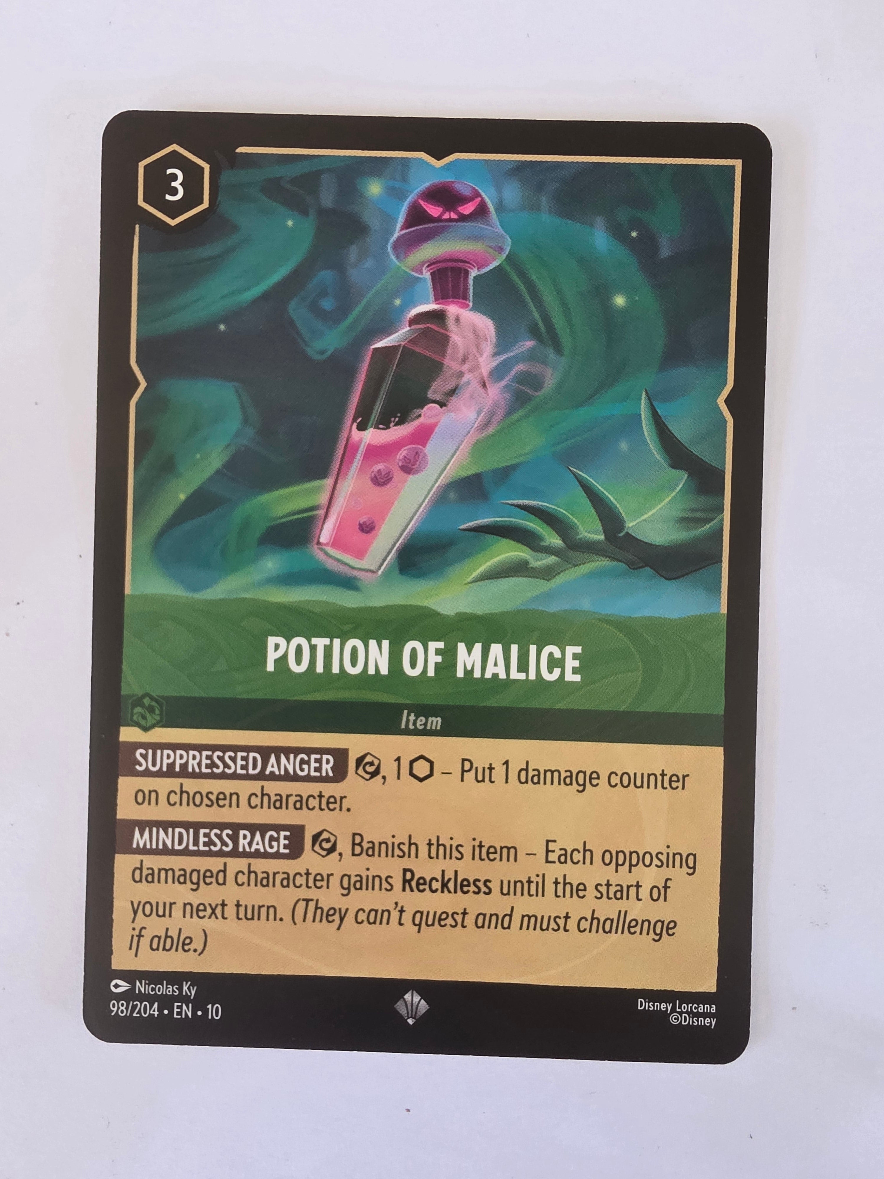 Lorcana Whispers in the Well #98/204 Potion of Malice | Super Rare