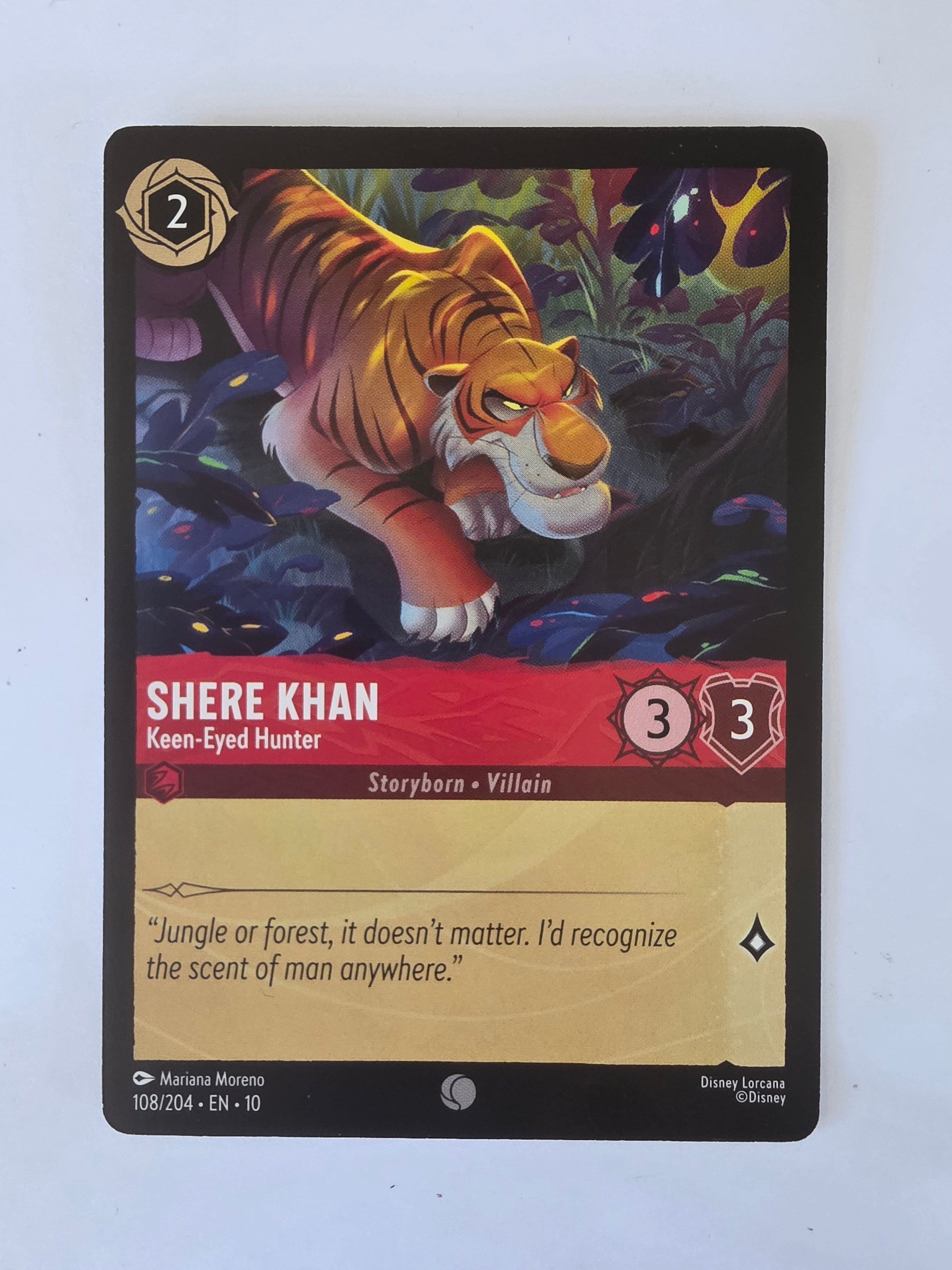 Lorcana Whispers in the Well #108/204 Shere Khan - Keen-Eyed Hunter | Common