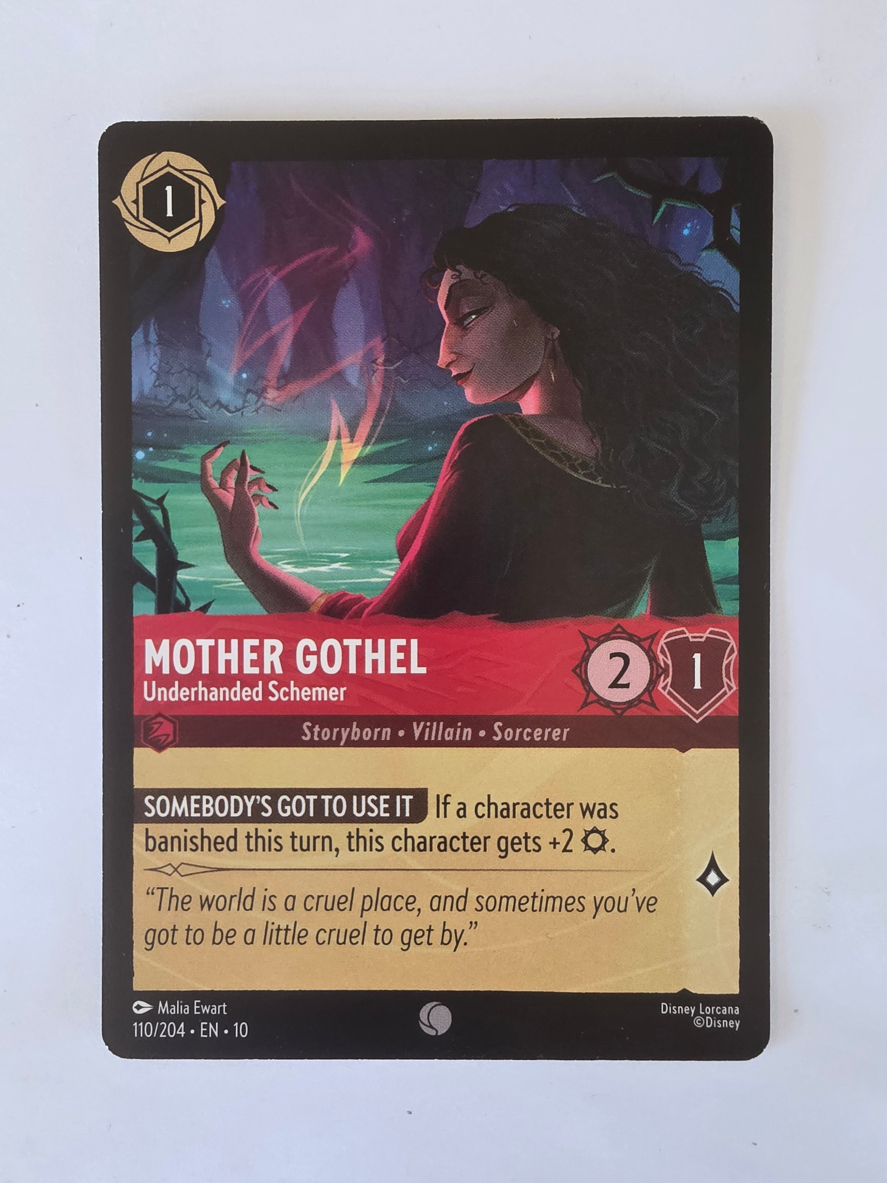 Lorcana Whispers in the Well #110/204 Mother Gothel - Underhanded Schemer |Common