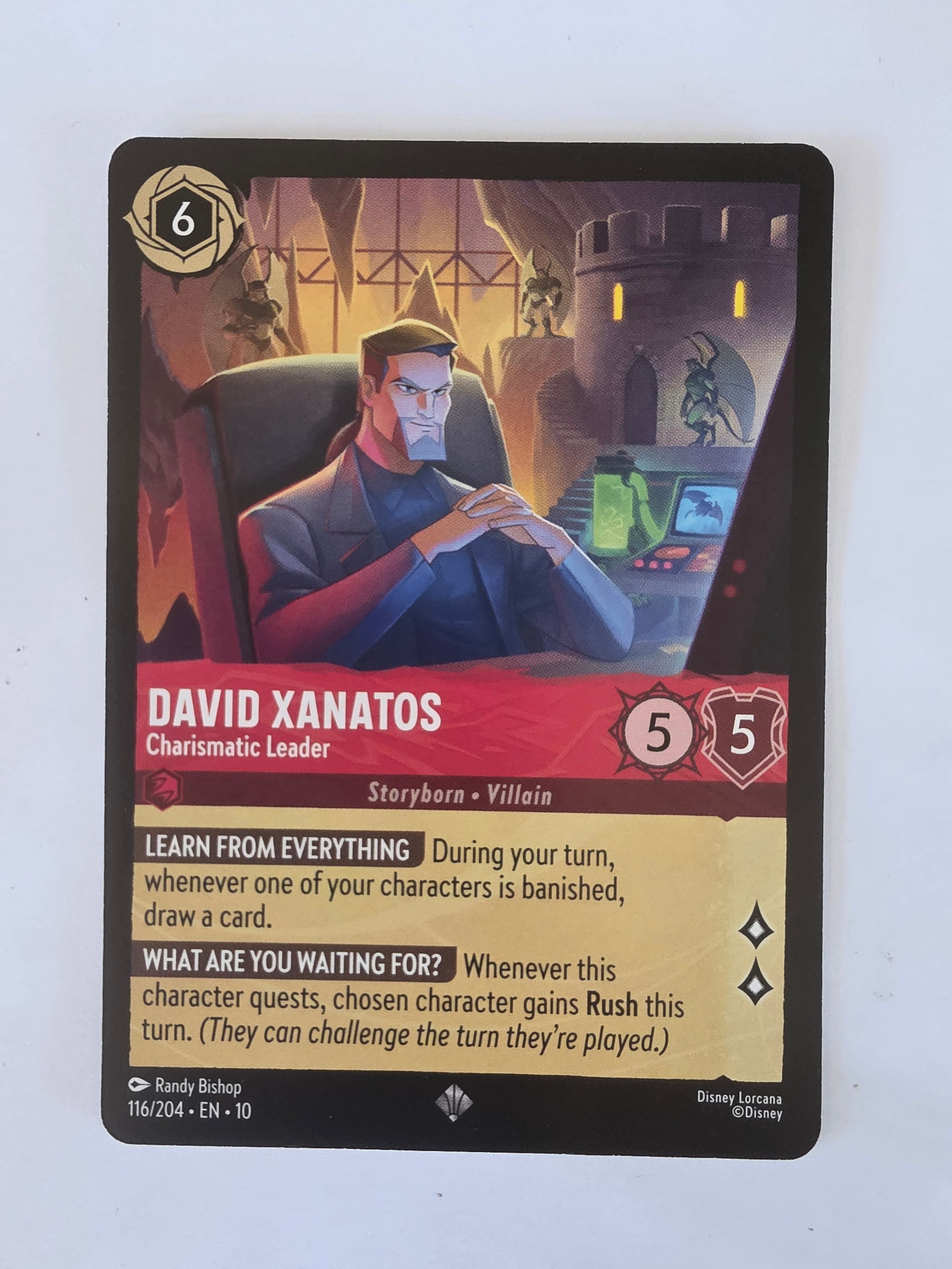 Lorcana Whispers in the Well #116/204 David Xanatos - Charismatic Leader | Super Rare